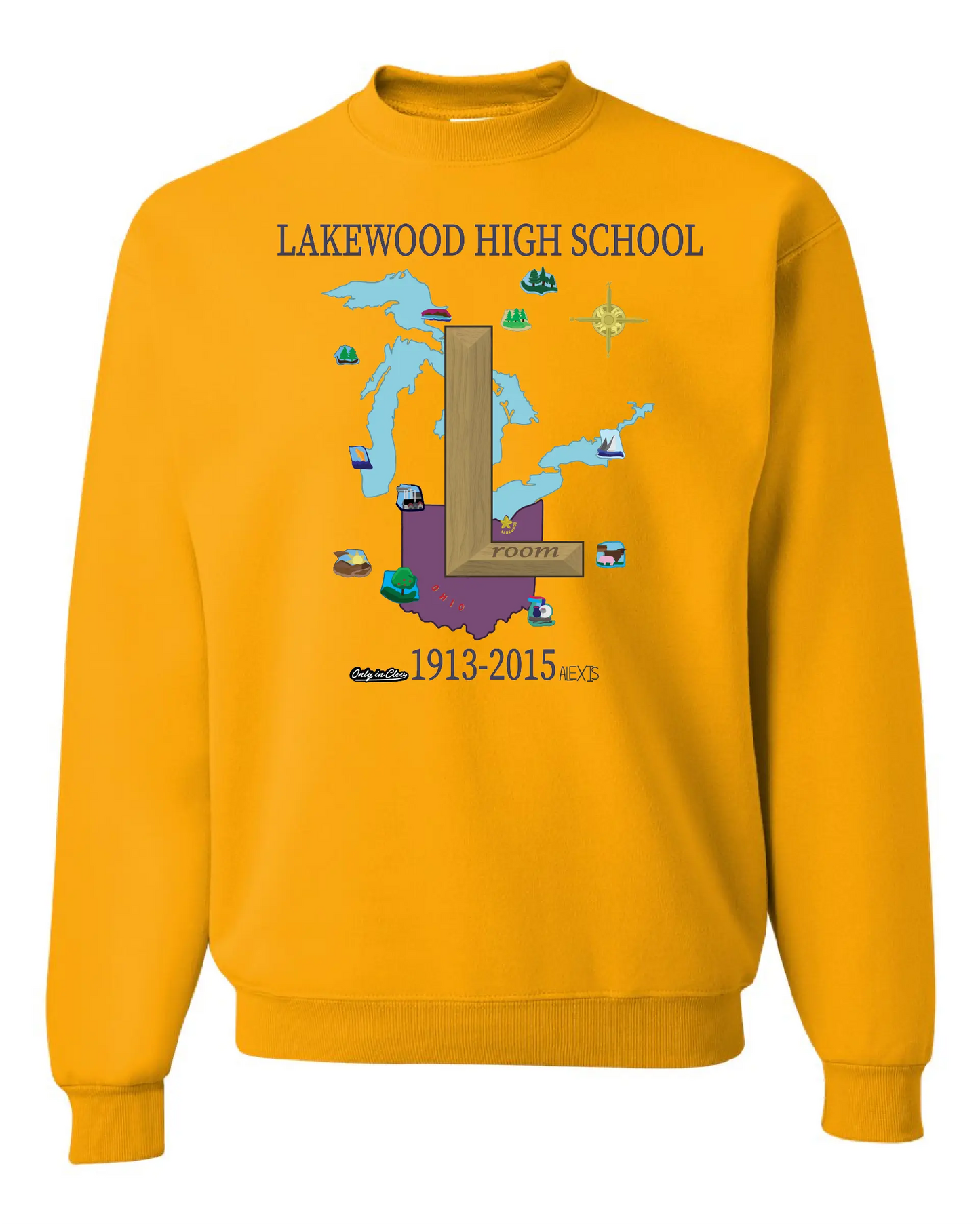 Lakewood High "L Room" Design on Grey - Only in Clev