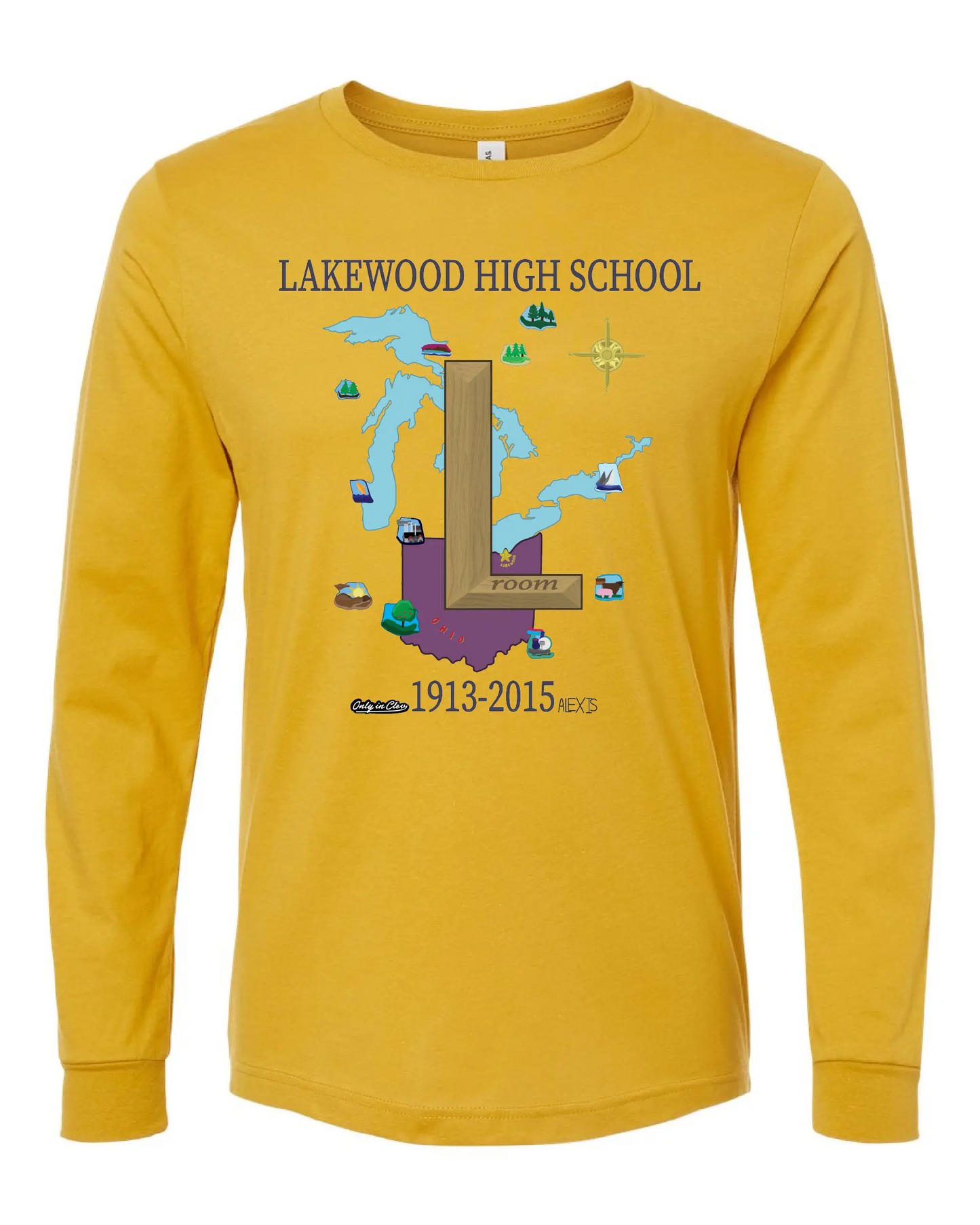 Lakewood High "L Room" Design on Grey - Only in Clev