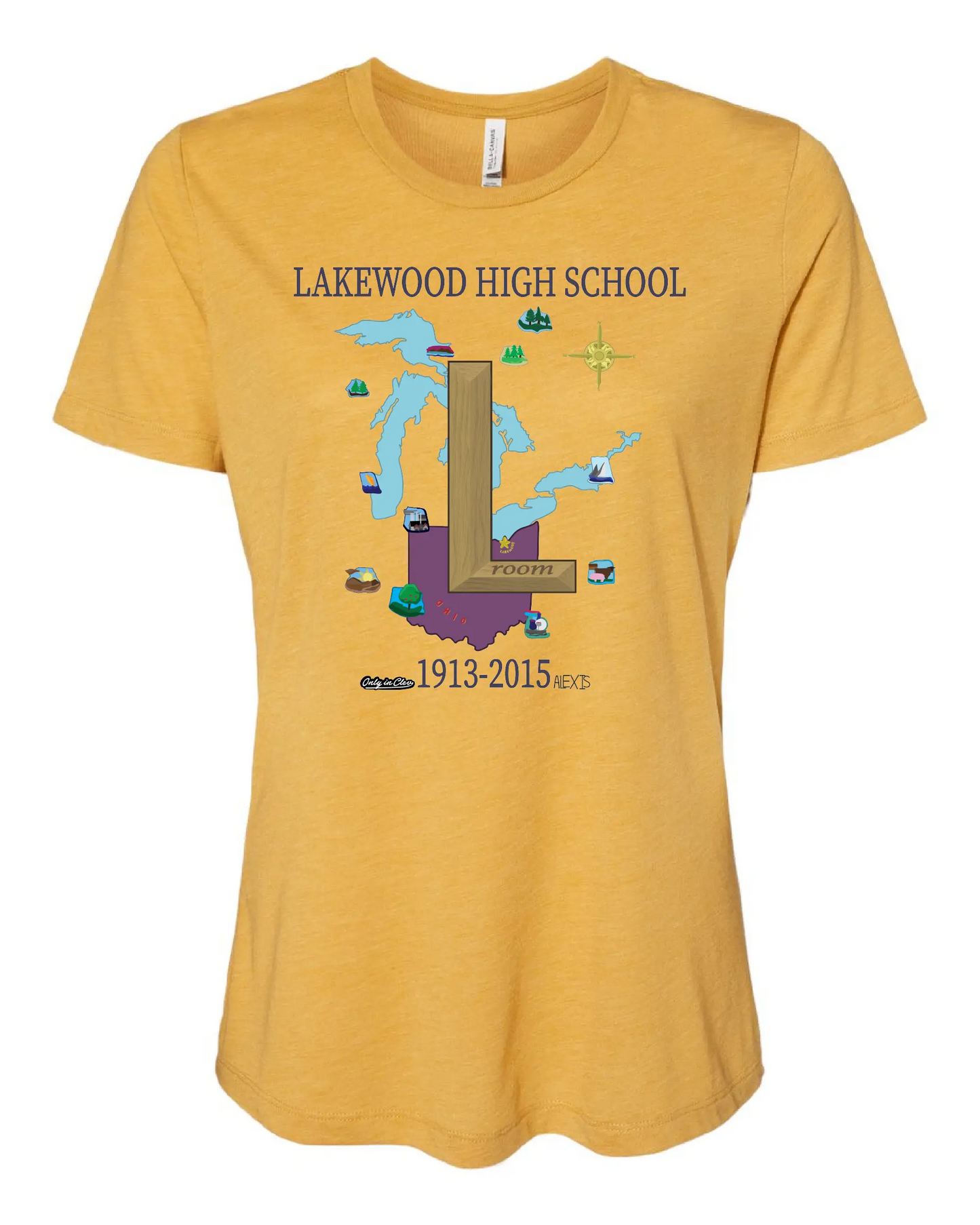Lakewood High "L Room" Design on Grey - Only in Clev