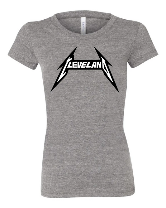 "Cleveland Metal Design" on Grey - Only in Clev