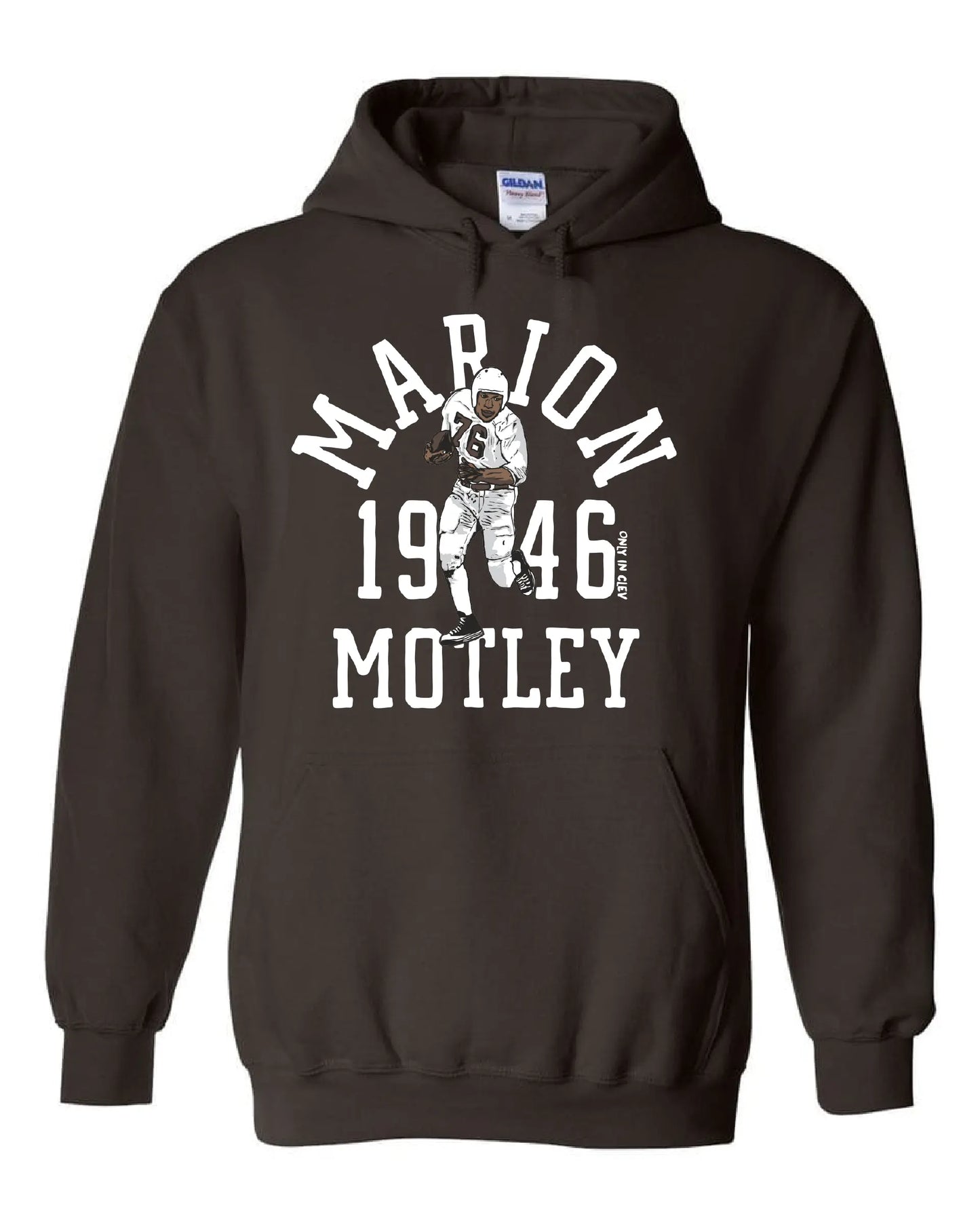 "Marion Motley Throwback" Design on Brown - Only in Clev