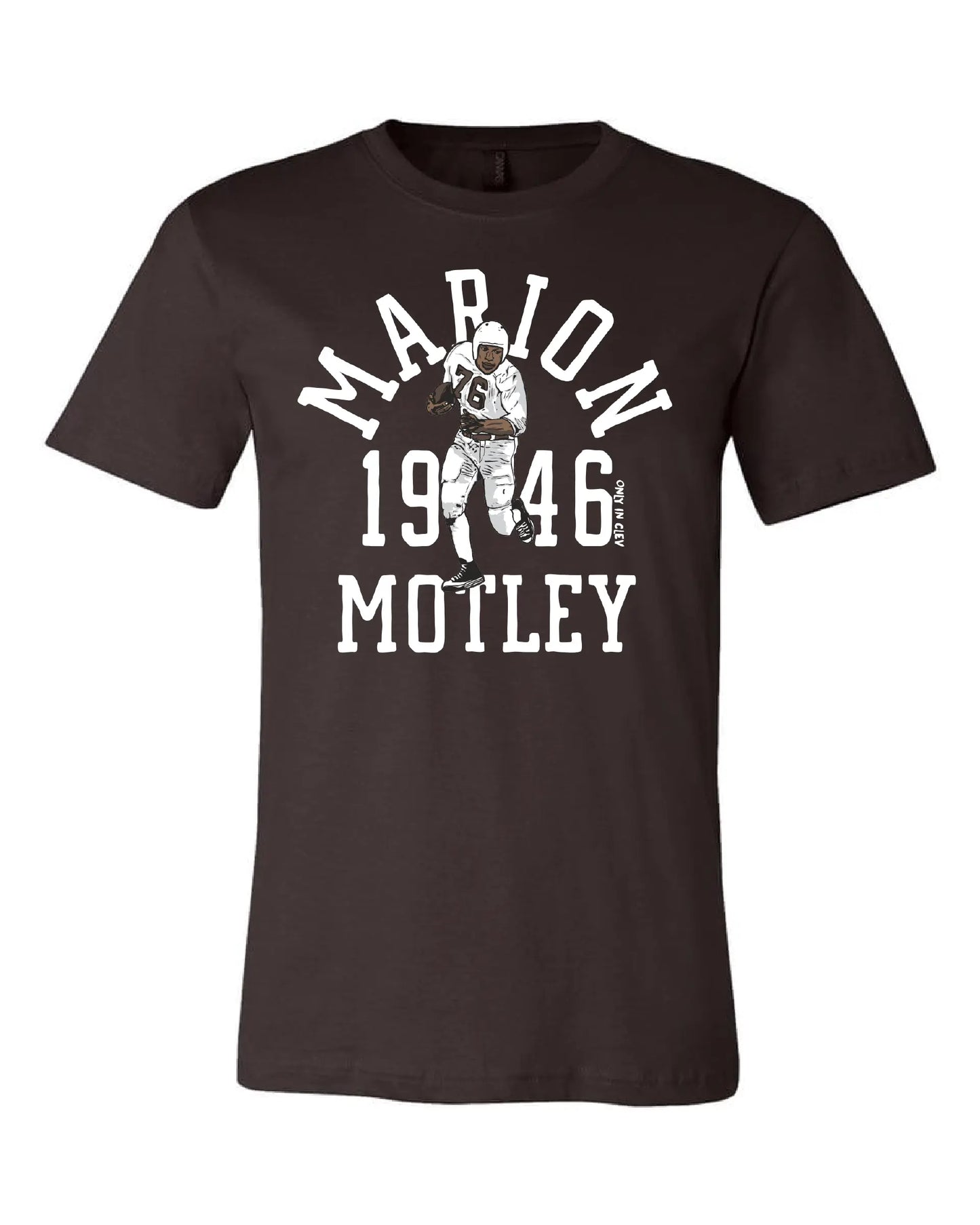 "Marion Motley Throwback" Design on Brown - Only in Clev 3XL-Men-s-short-sleeve