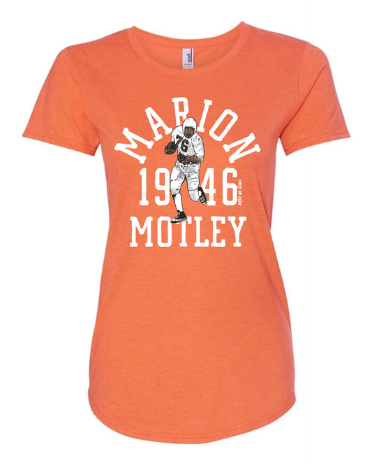"Marion Motley Throwback" Design on Orange - Only in Clev