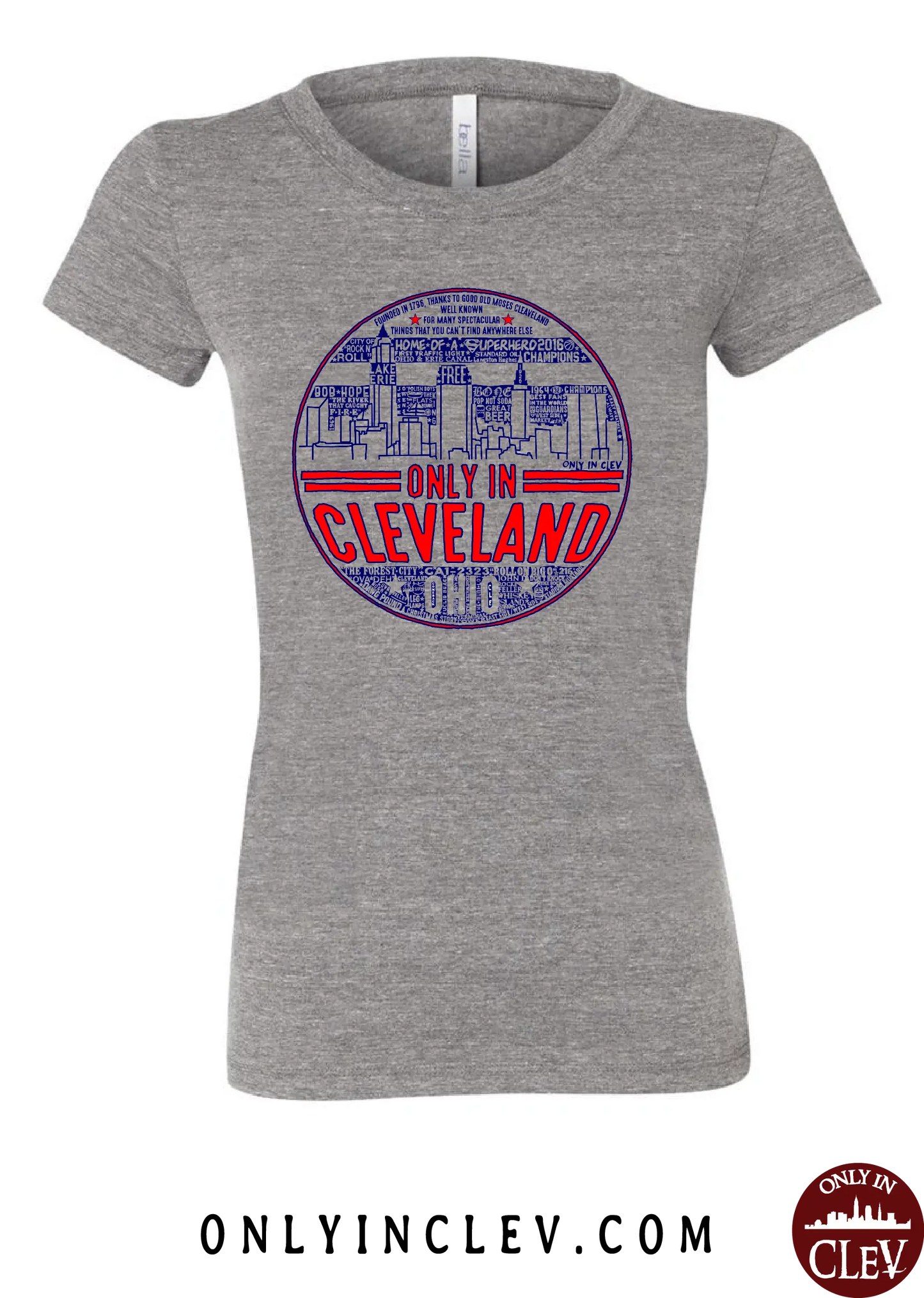 "Only in Cleveland" Design on Gray - Only in Clev