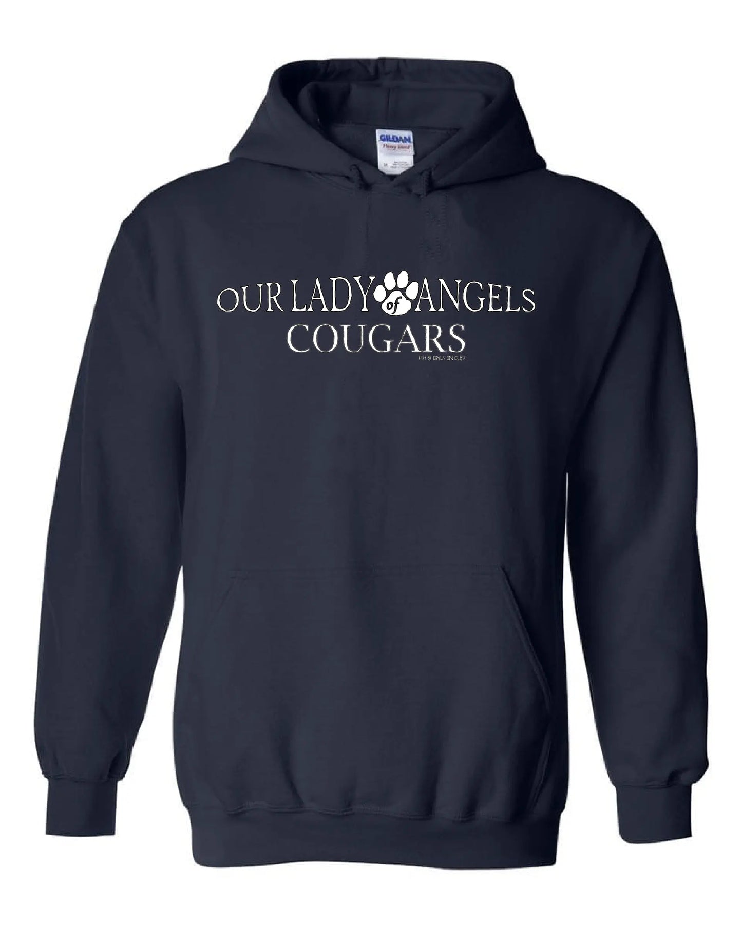 "Our Lady of Angels Cougars" Design on Gray - Only in Clev