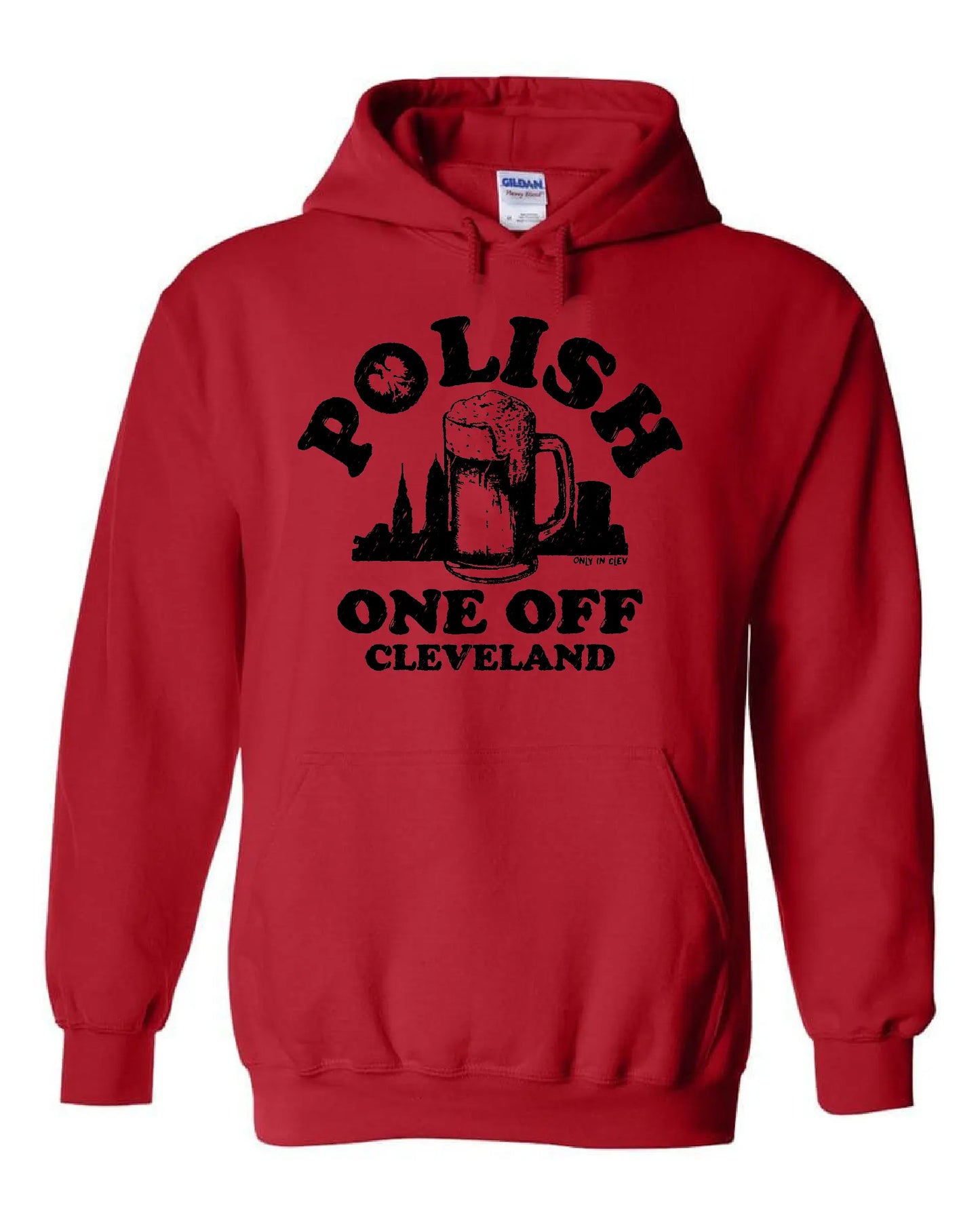 "Polish One Off" Design on Red - Only in Clev 3XL-Hoodies