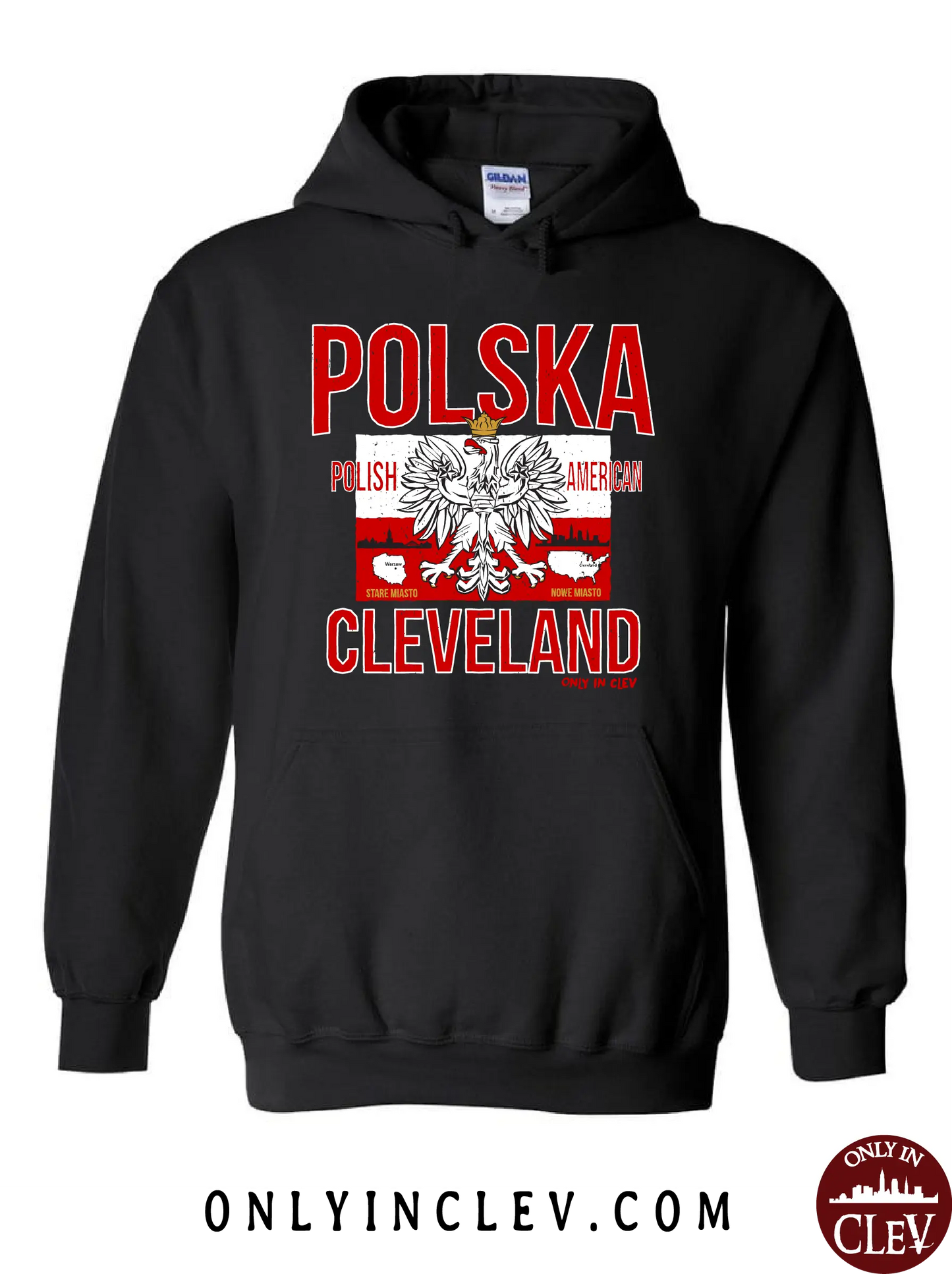 "Polska Cleveland" Design on Black - Only in Clev