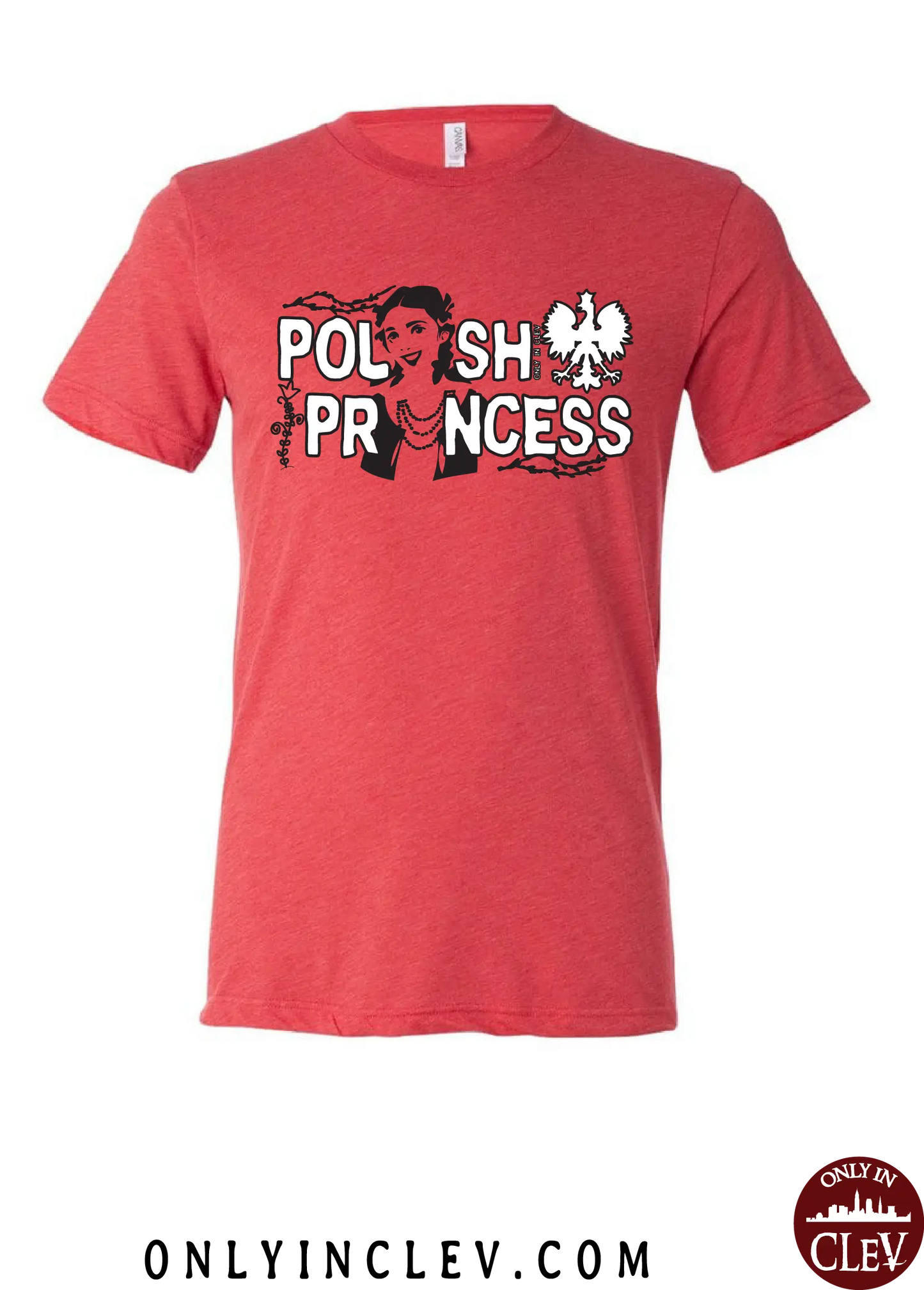 "Polish Princess" Design on Red - Only in Clev