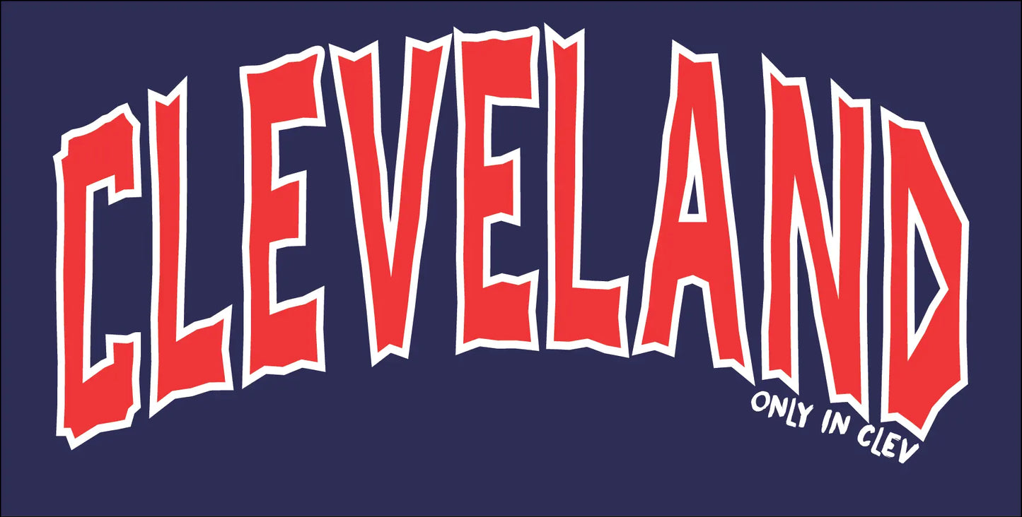 "Arched Cleveland" Baseball Design on Navy - Only in Clev
