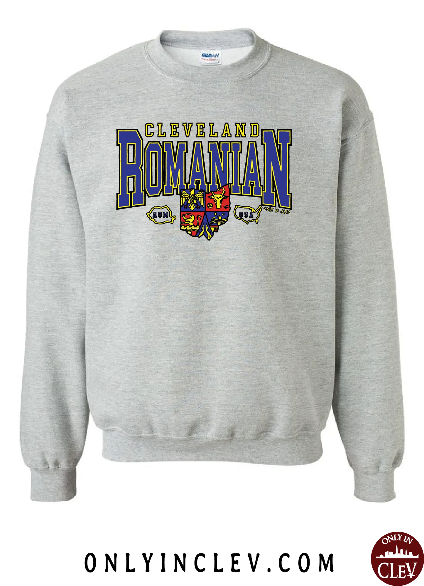 "Cleveland Romanian" Design on Gray - Only in Clev