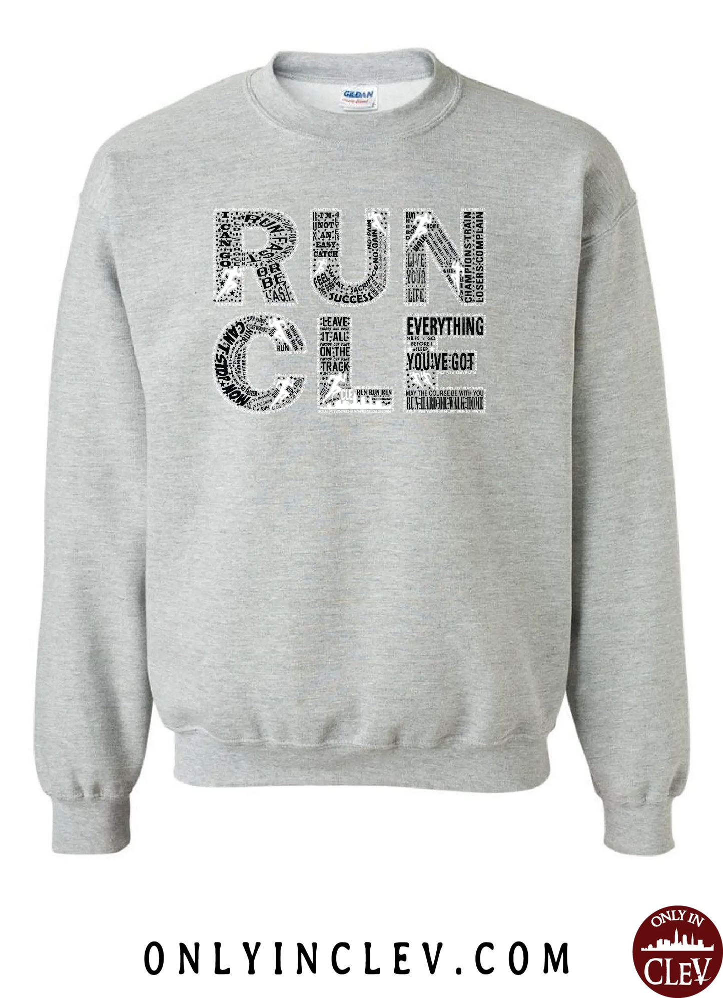 "RUN CLE" Men's on Gray - Only in Clev