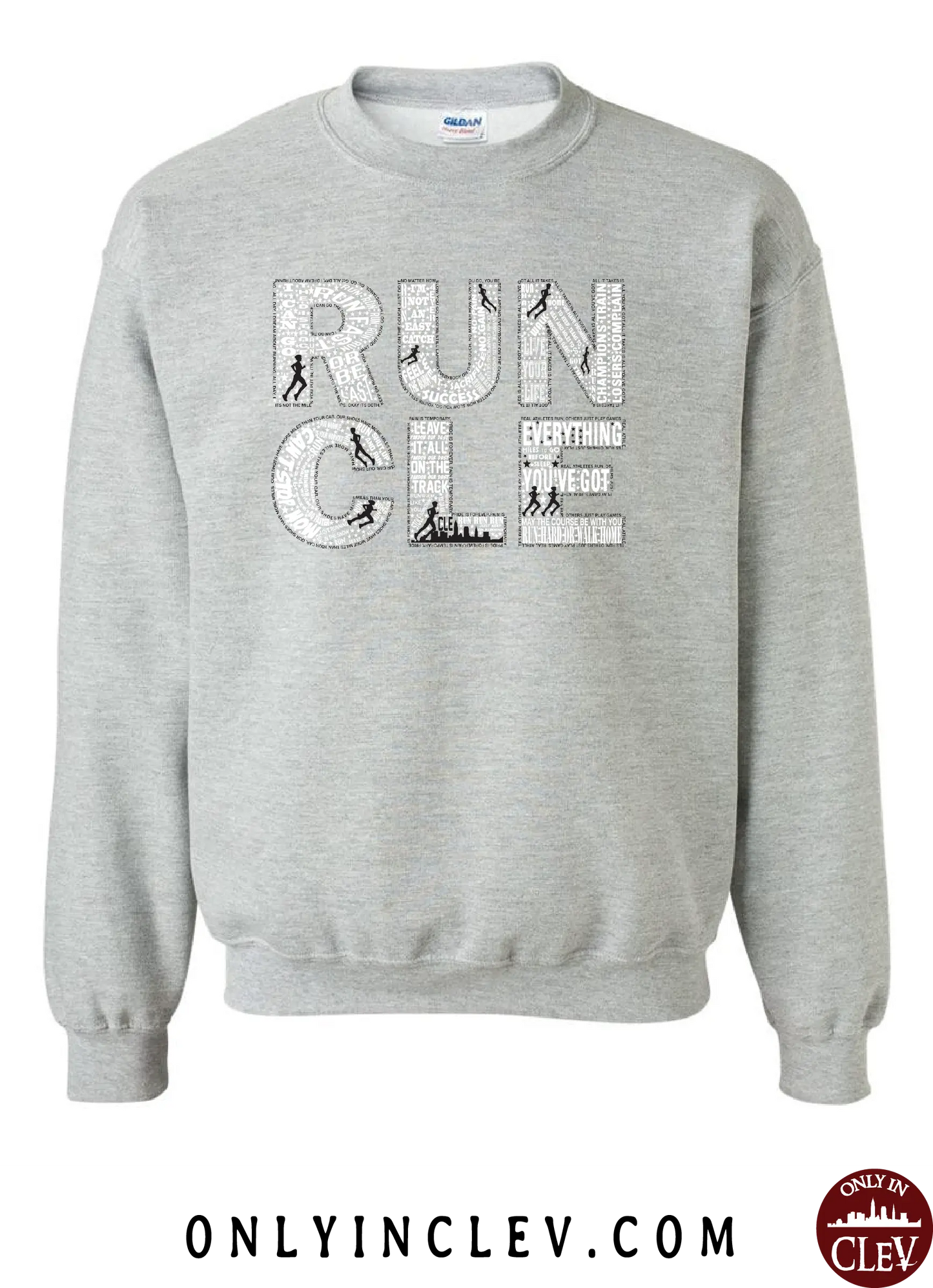 "RUN CLE" Women's on Gray - Only in Clev