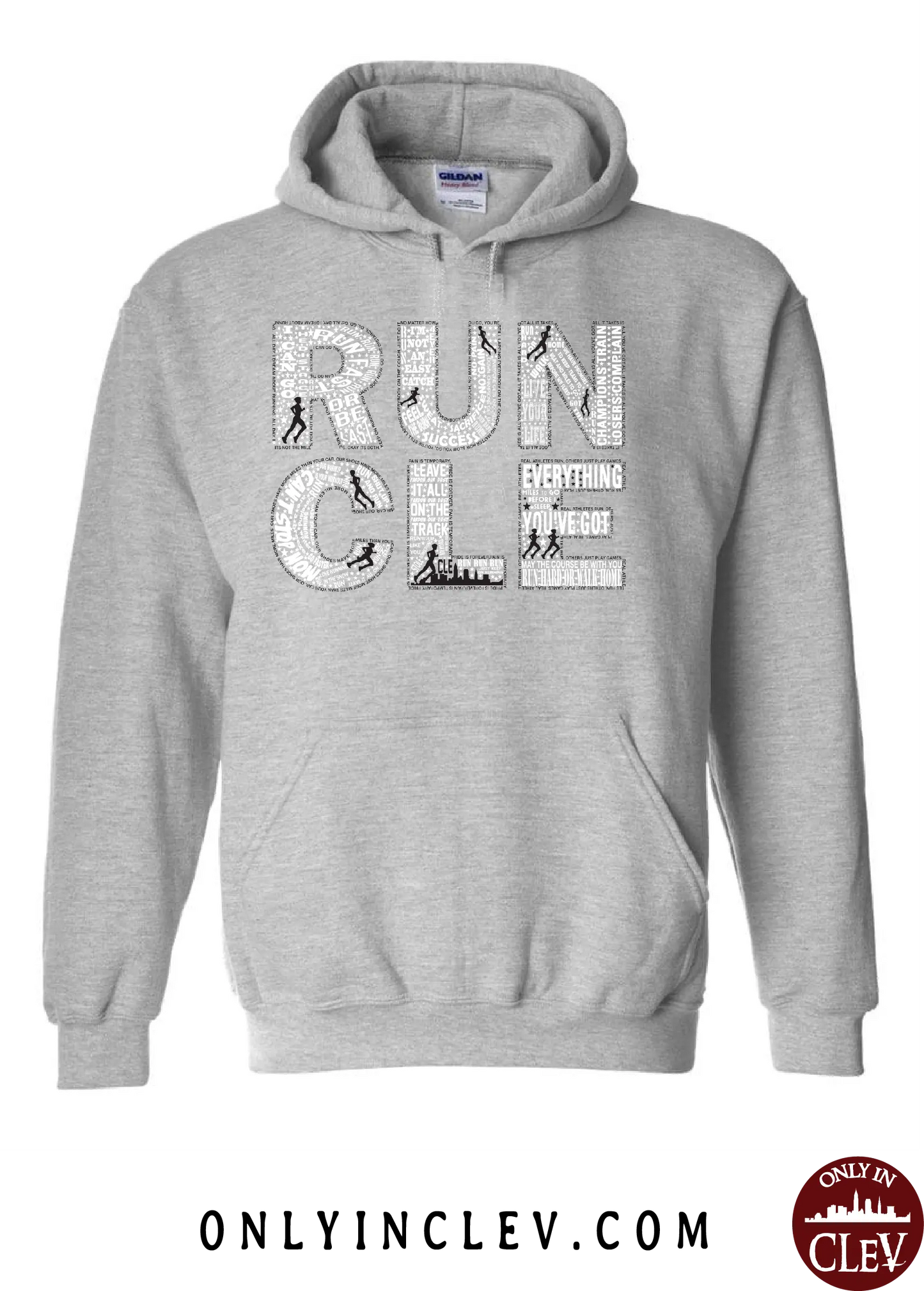 "RUN CLE" Women's on Gray - Only in Clev