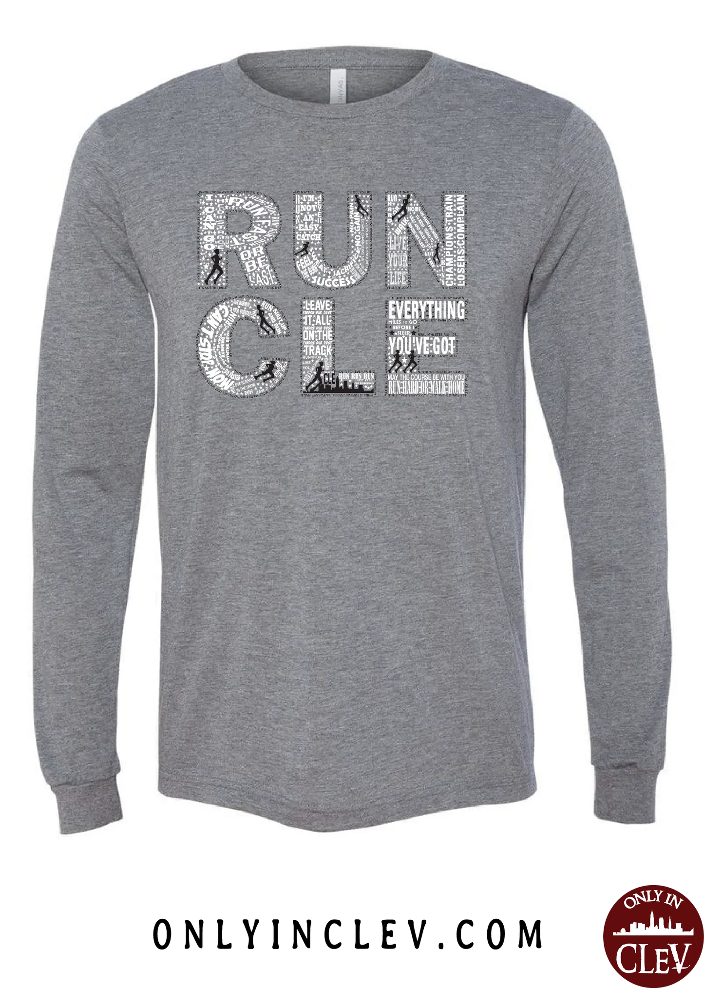 "RUN CLE" Women's on Gray - Only in Clev
