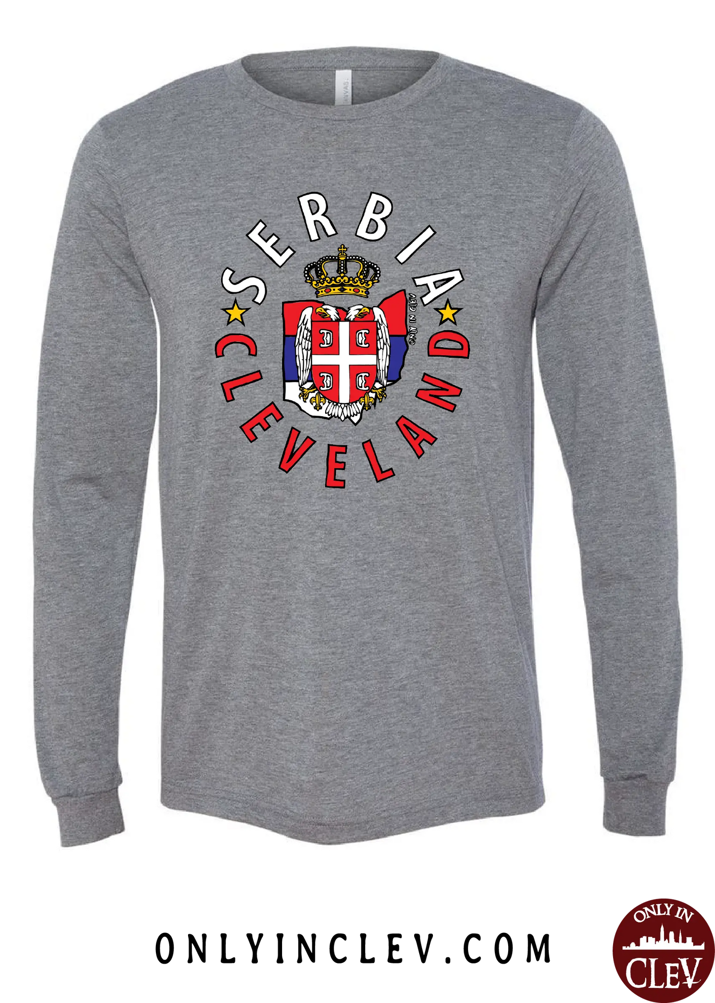 "Cleveland Serbian" Design on Gray - Only in Clev
