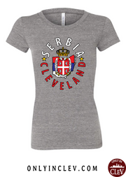 "Cleveland Serbian" Design on Gray - Only in Clev