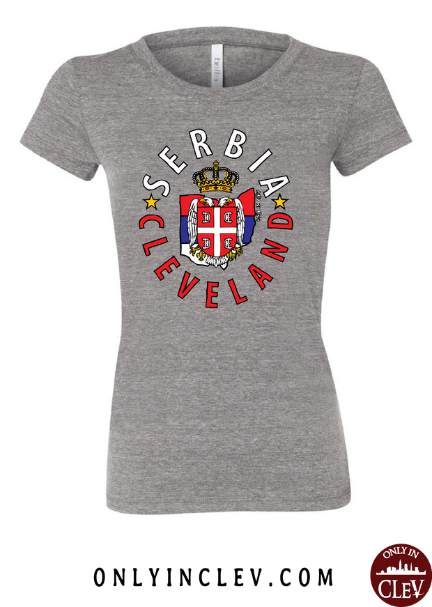 "Cleveland Serbian" Design on Gray - Only in Clev