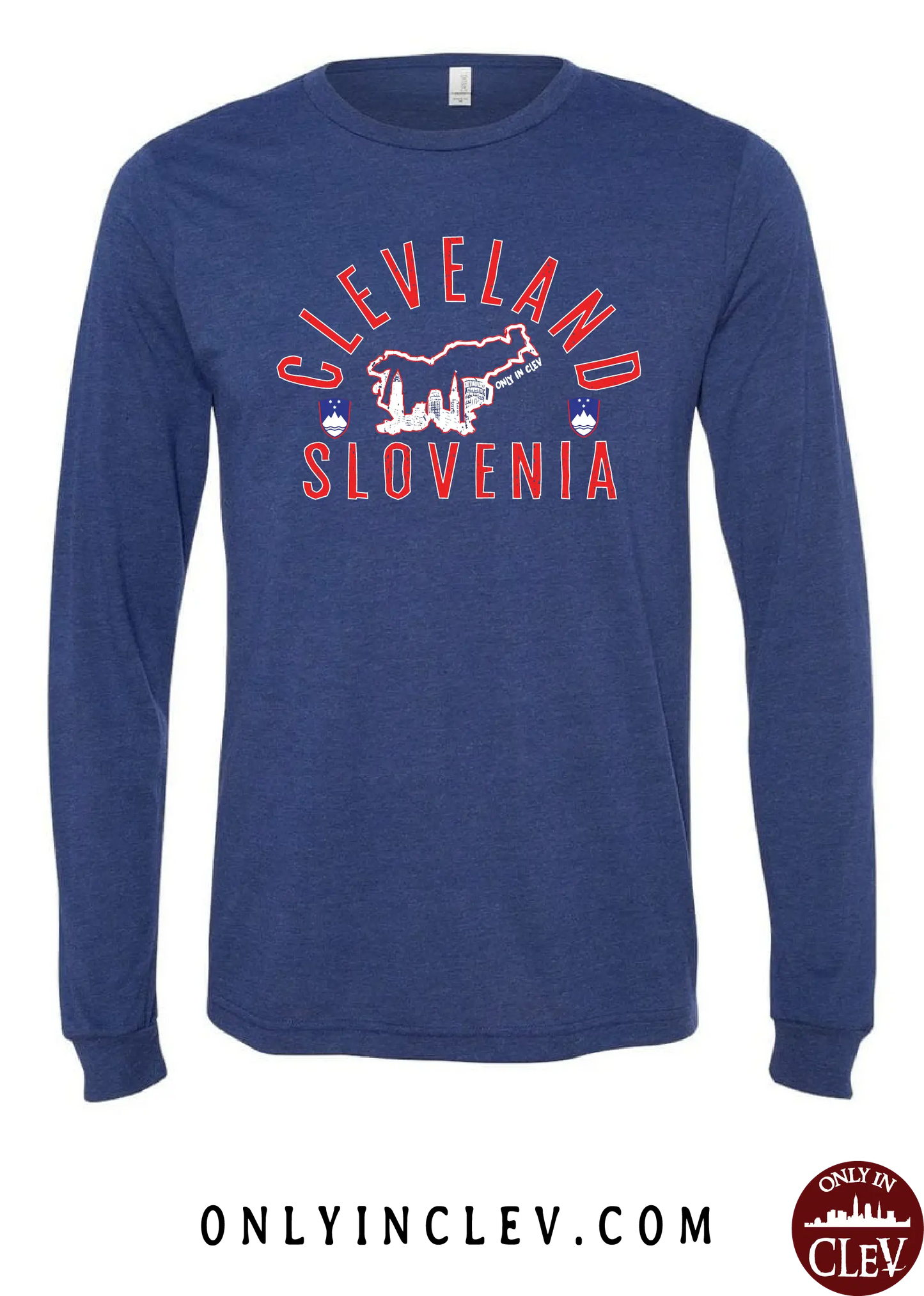 "Cleveland Slovenia" Design on Navy - Only in Clev