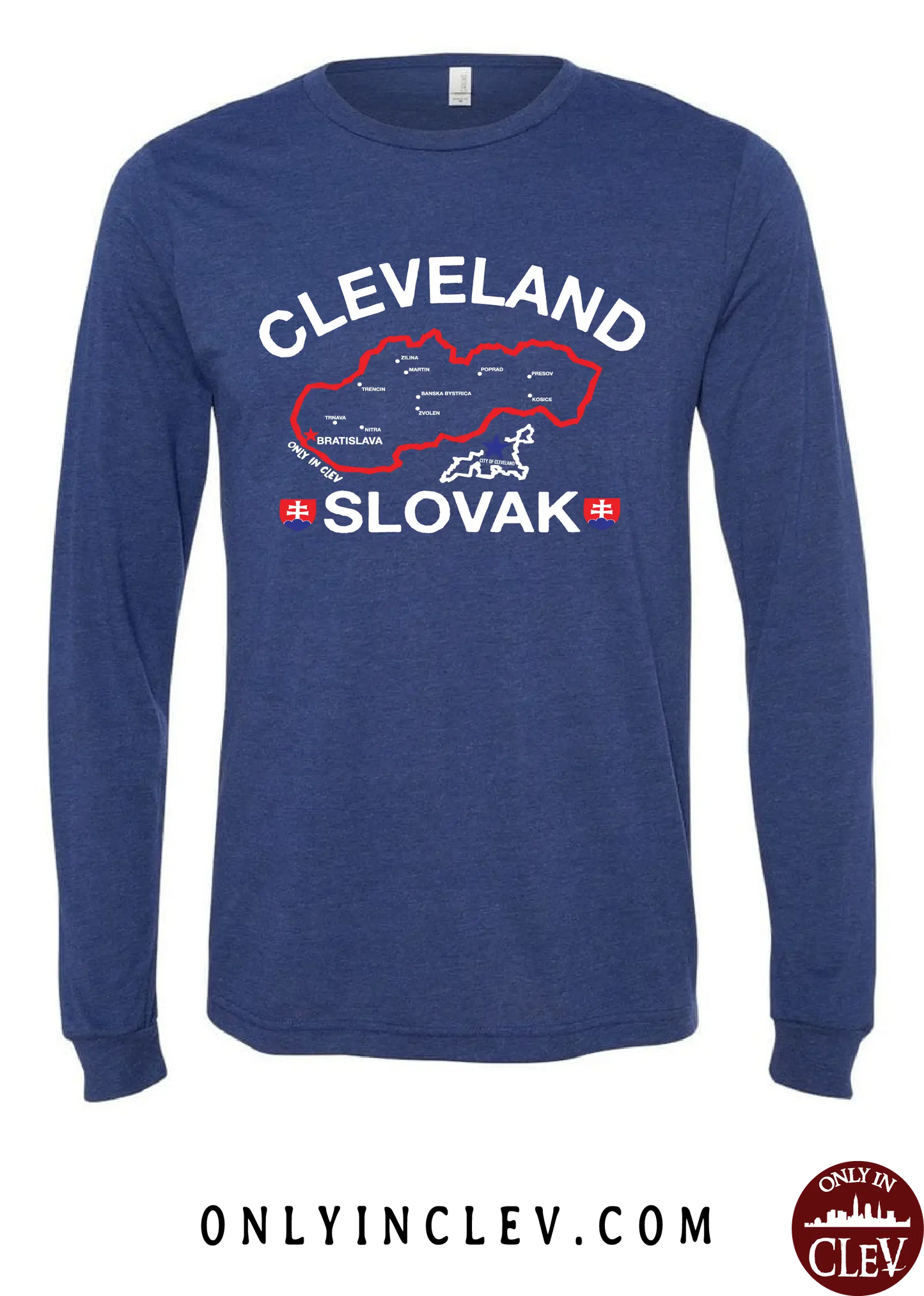 "Cleveland Slovak" Design on Navy - Only in Clev