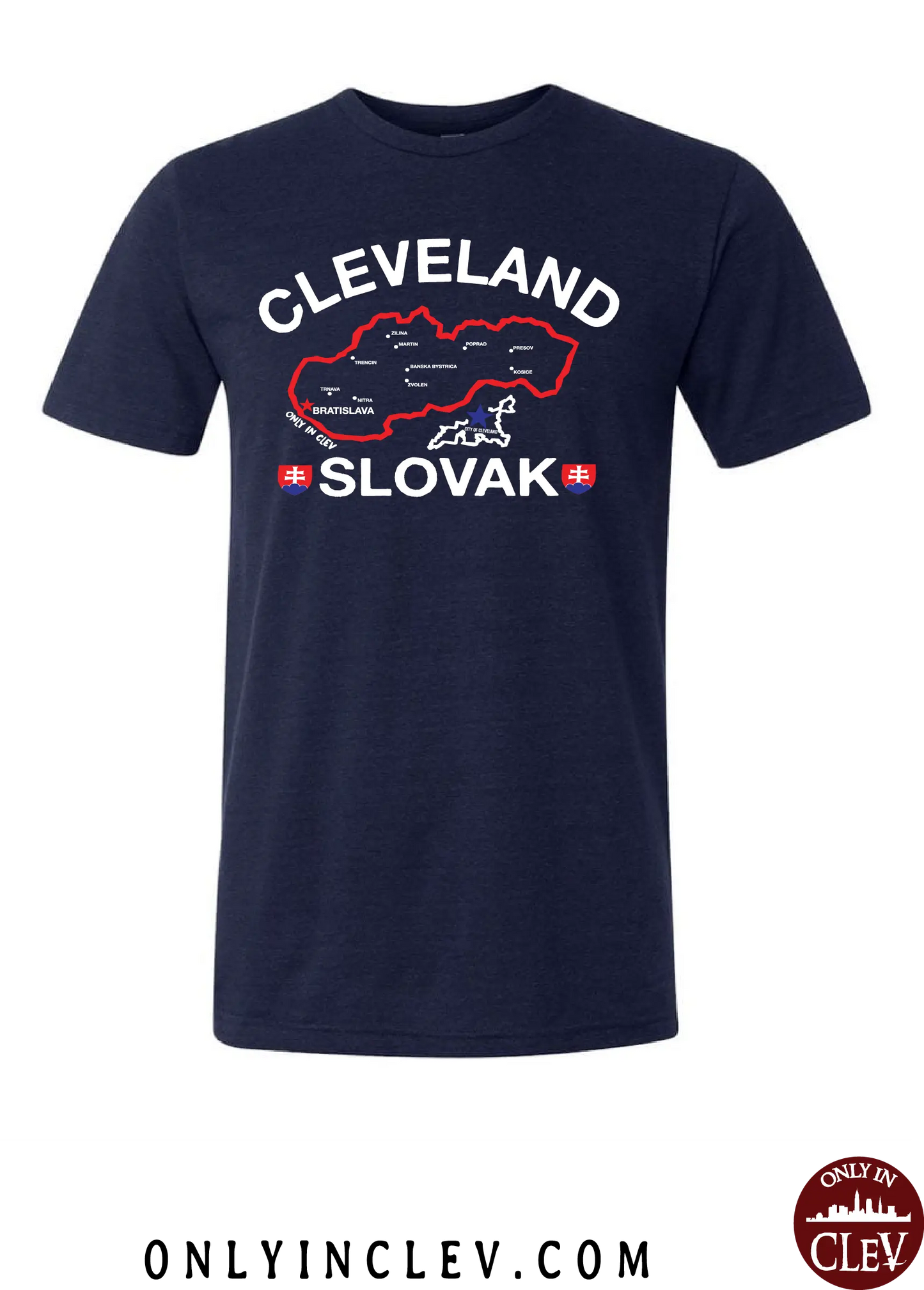 "Cleveland Slovak" Design on Navy - Only in Clev