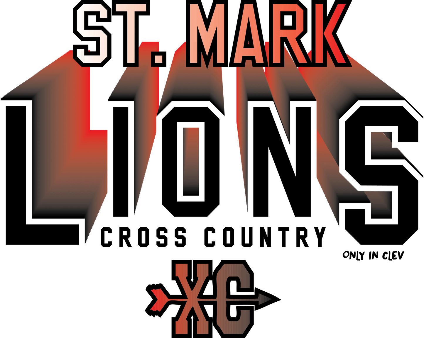 "St. Mark Lions Cross Country" Design on Gray - Only in Clev