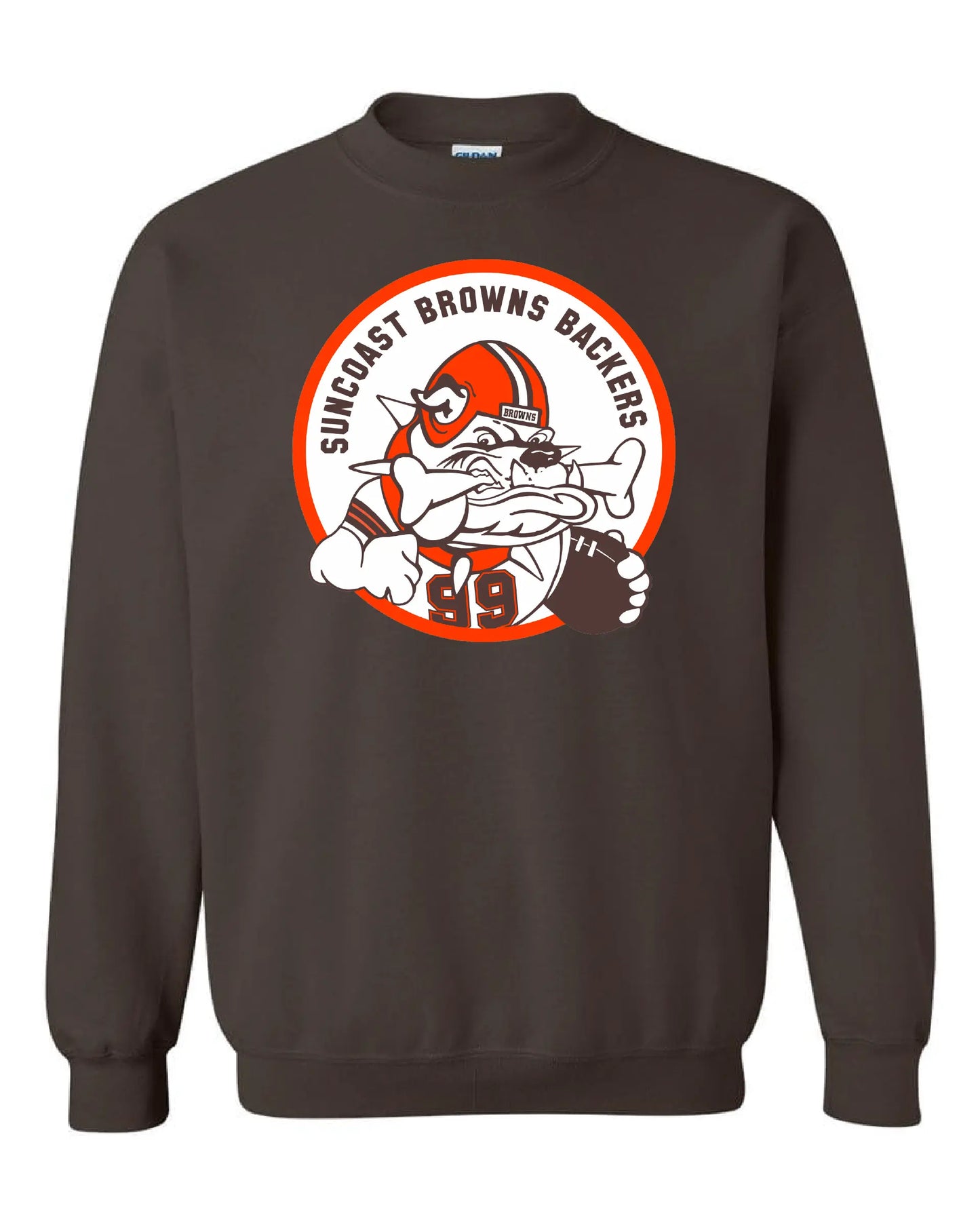 "Suncoast Browns Backers" Design on Brown - Only in Clev 3XL-Unisex-crew-sweatshirt