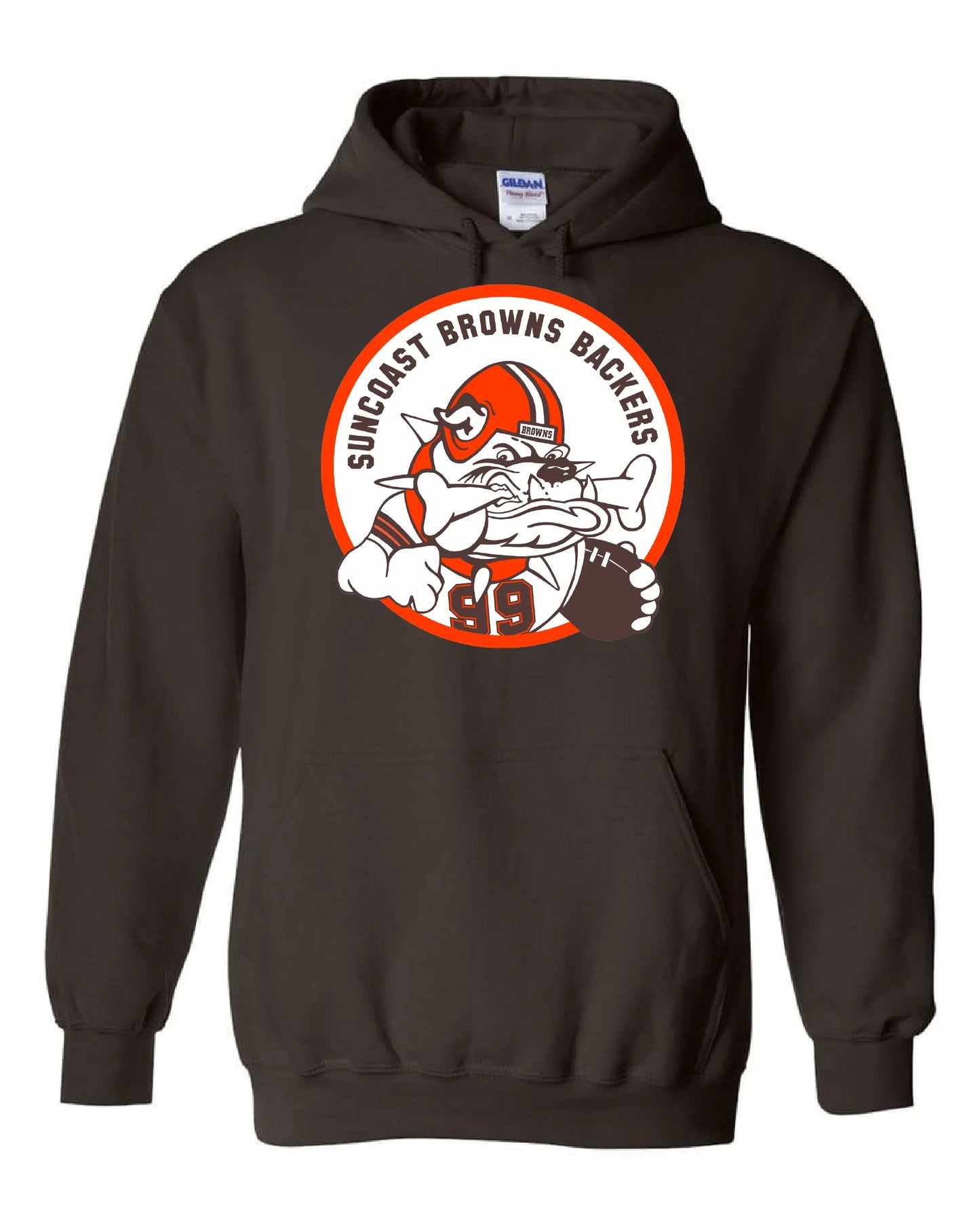 "Suncoast Browns Backers" Design on Brown - Only in Clev 3XL-Unisex-hoodie