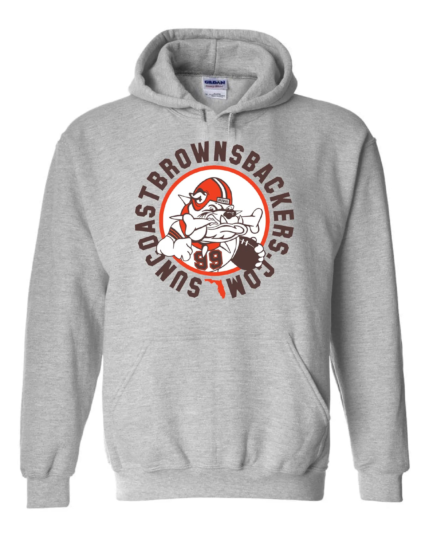 "Suncoast Browns Backers" Design on Gray - Only in Clev 3XL-Unisex-hoodie