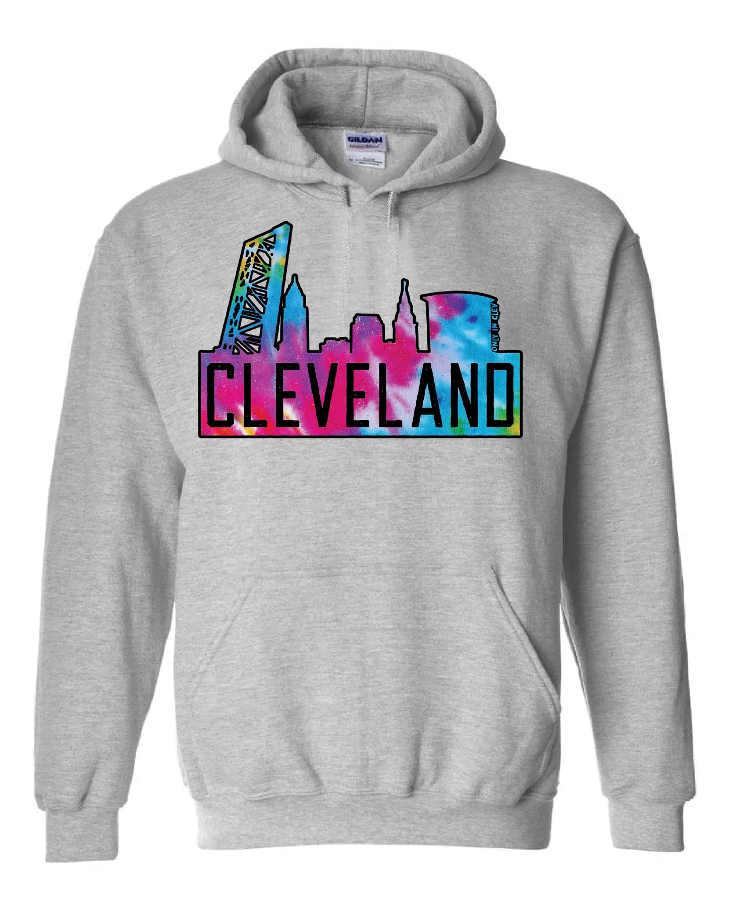 Colorful Flats Skyline design on Gray - Only in Clev