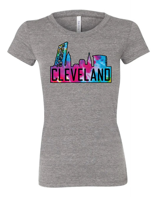 Colorful Flats Skyline design on Gray - Only in Clev