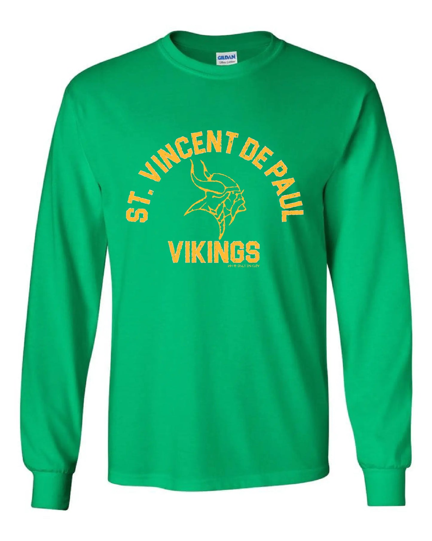 "St. Vincent De Paul Vikings" Design on Green - Only in Clev