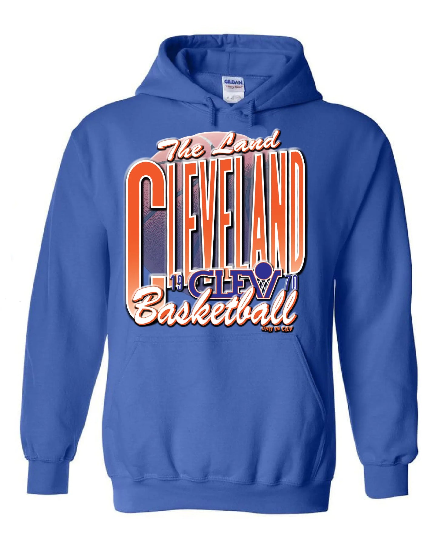 "Vintage Cleveland Basketball" Design on Royal - Only in Clev