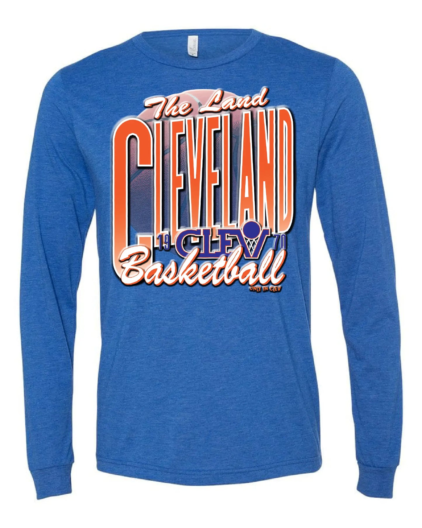 "Vintage Cleveland Basketball" Design on Royal - Only in Clev