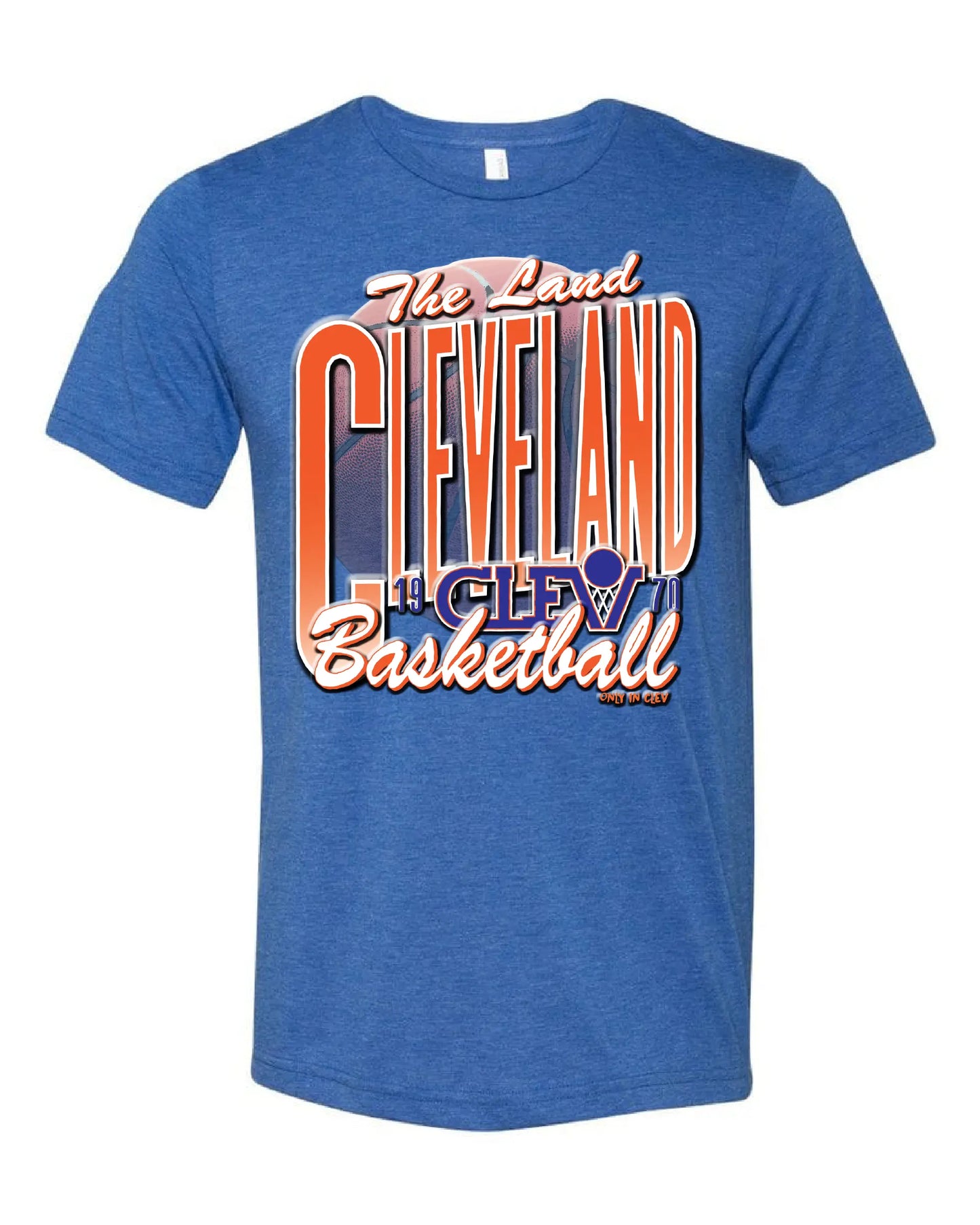 "Vintage Cleveland Basketball" Design on Royal - Only in Clev
