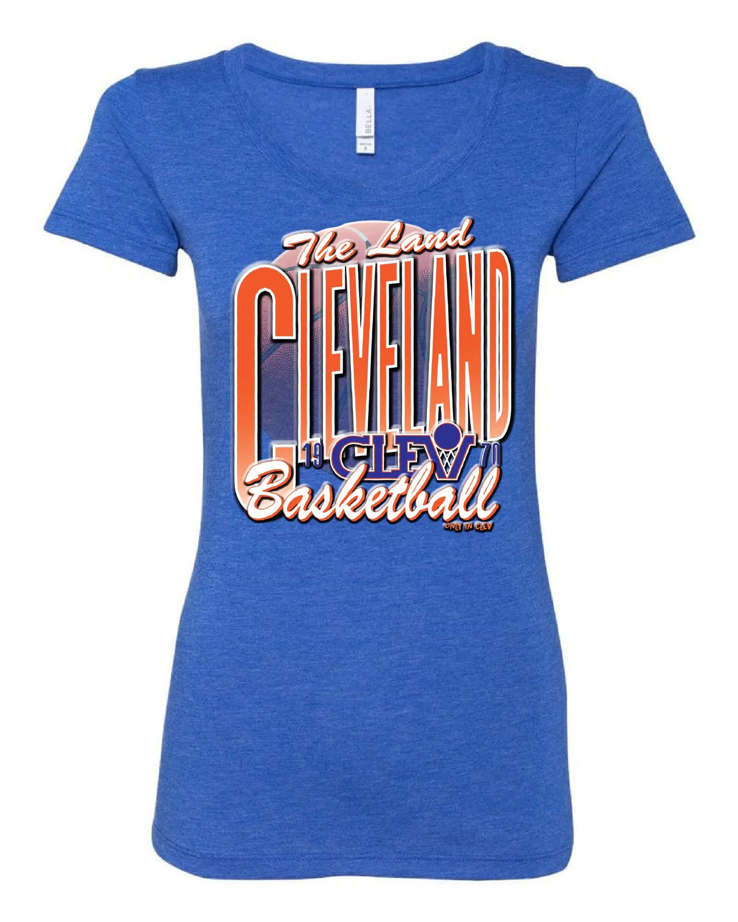 "Vintage Cleveland Basketball" Design on Royal - Only in Clev