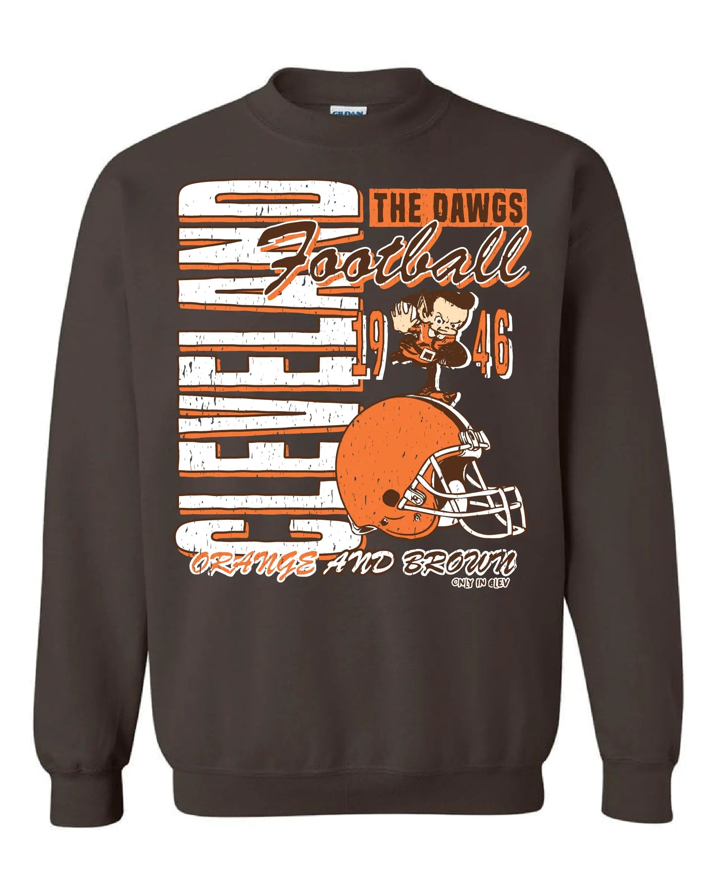 "Old School Vintage Design" on Brown - Only in Clev 3XL-Unisex-crew-sweatshirt