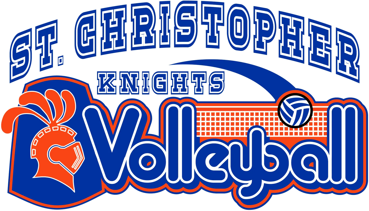 "St. Christopher Volleyball" Design on Gray - Only in Clev