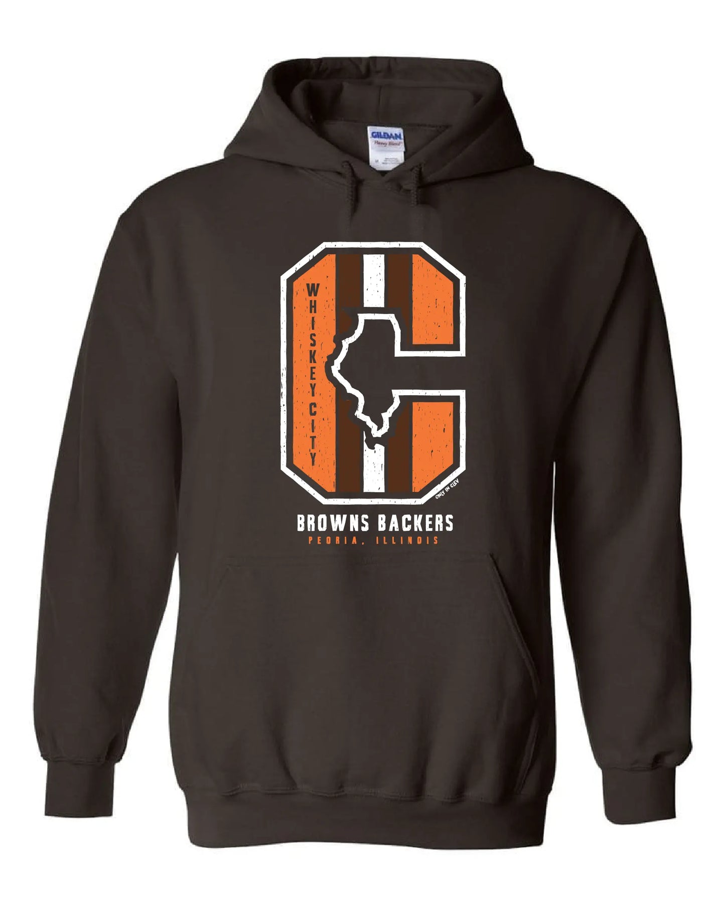 "Whiskey City Backers" Design on Brown - Only in Clev 3XL-Unisex-hoodie