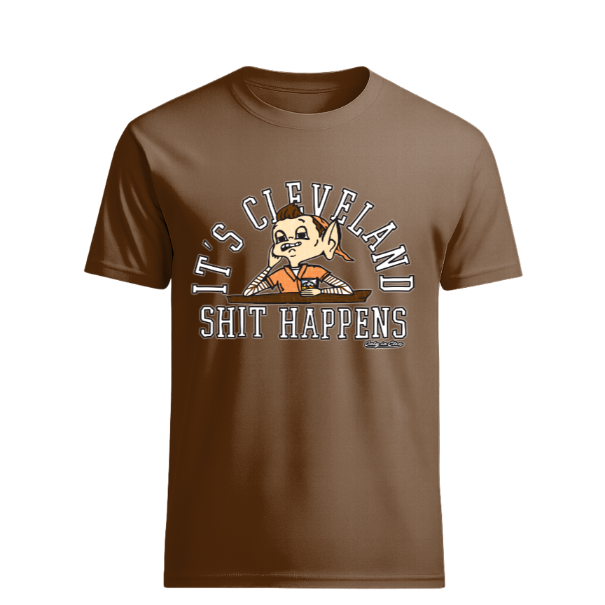 Shit Happens Drinking Elf Design Only in Clev