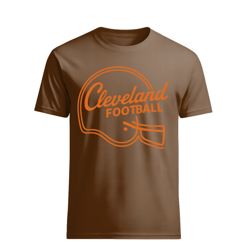 Cleveland Football Helmet (Orange) Only in Clev