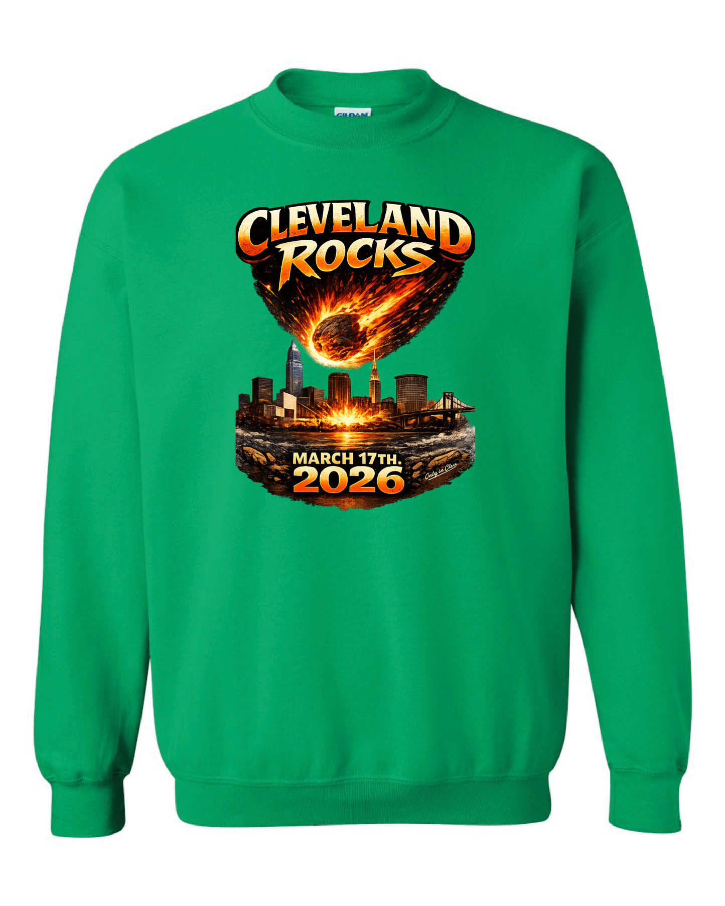 Cleveland Rocks (Meteor) 2026 design on Kelley Green Only in Clev