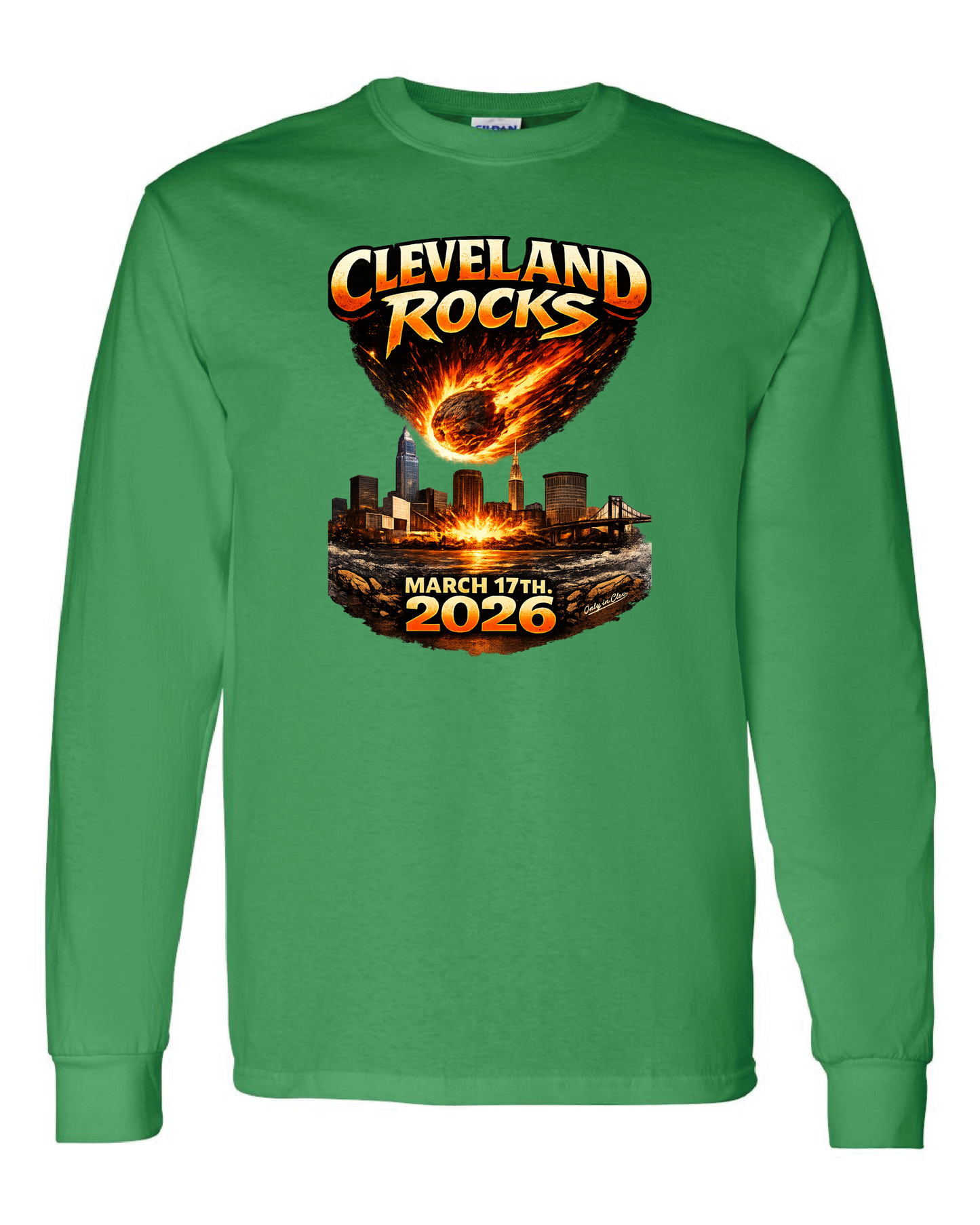 Cleveland Rocks (Meteor) 2026 design on Kelley Green Only in Clev