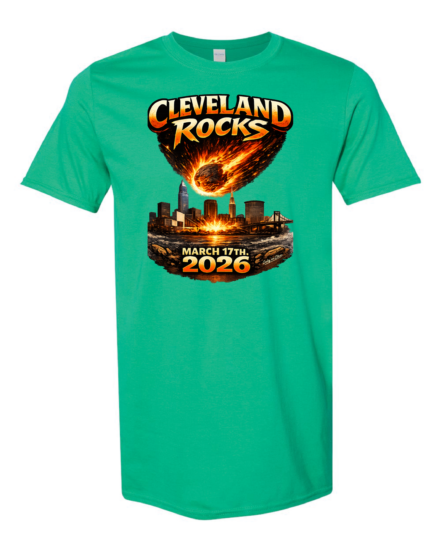 Cleveland Rocks (Meteor) 2026 design on Kelley Green Only in Clev