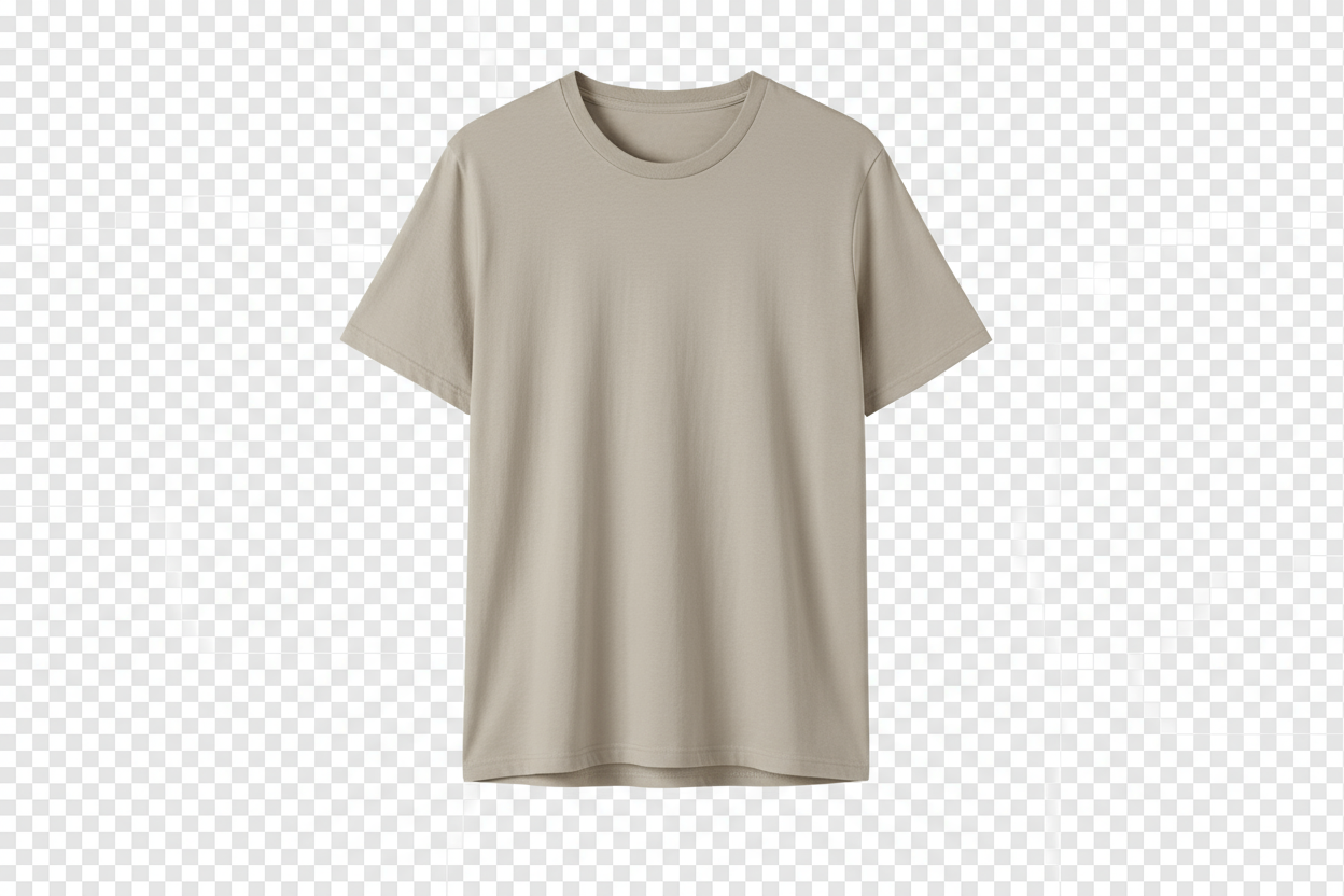 beige tshirt tranparent background