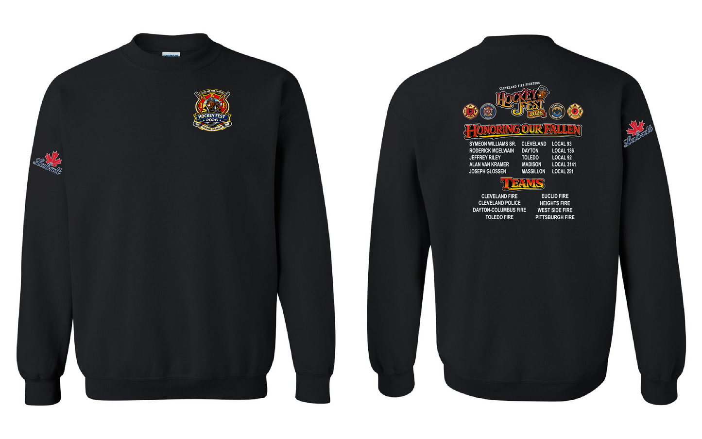 (Youth) Cleveland Fire Fighters Hockey Fest 2026 on black Only in Clev