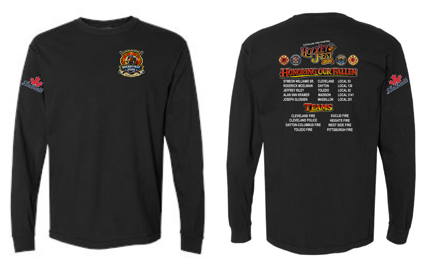 (Youth) Cleveland Fire Fighters Hockey Fest 2026 on black Only in Clev