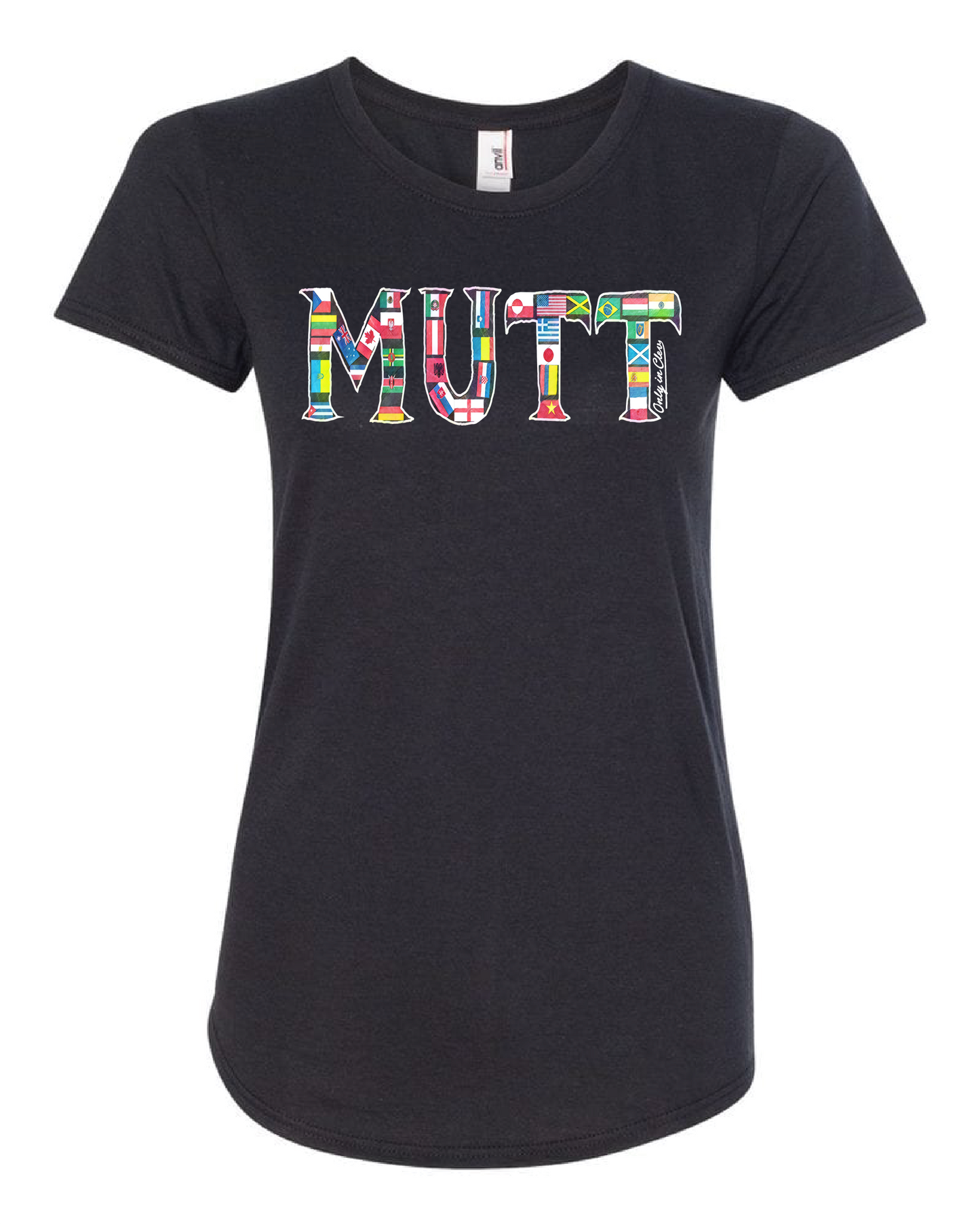 "MUTT" T-Shirt" on Black Only in Clev