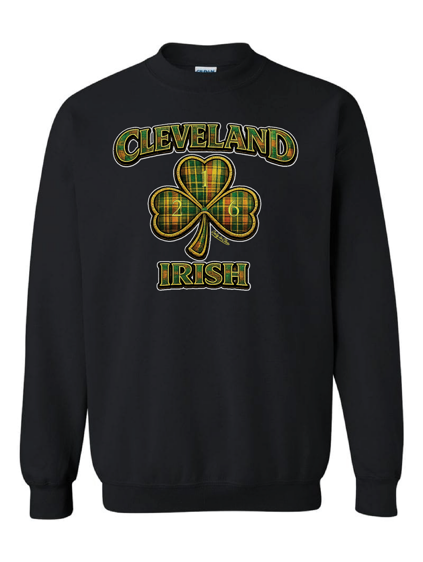 Cleveland  Irish Plaid  Design on Black Only in Clev