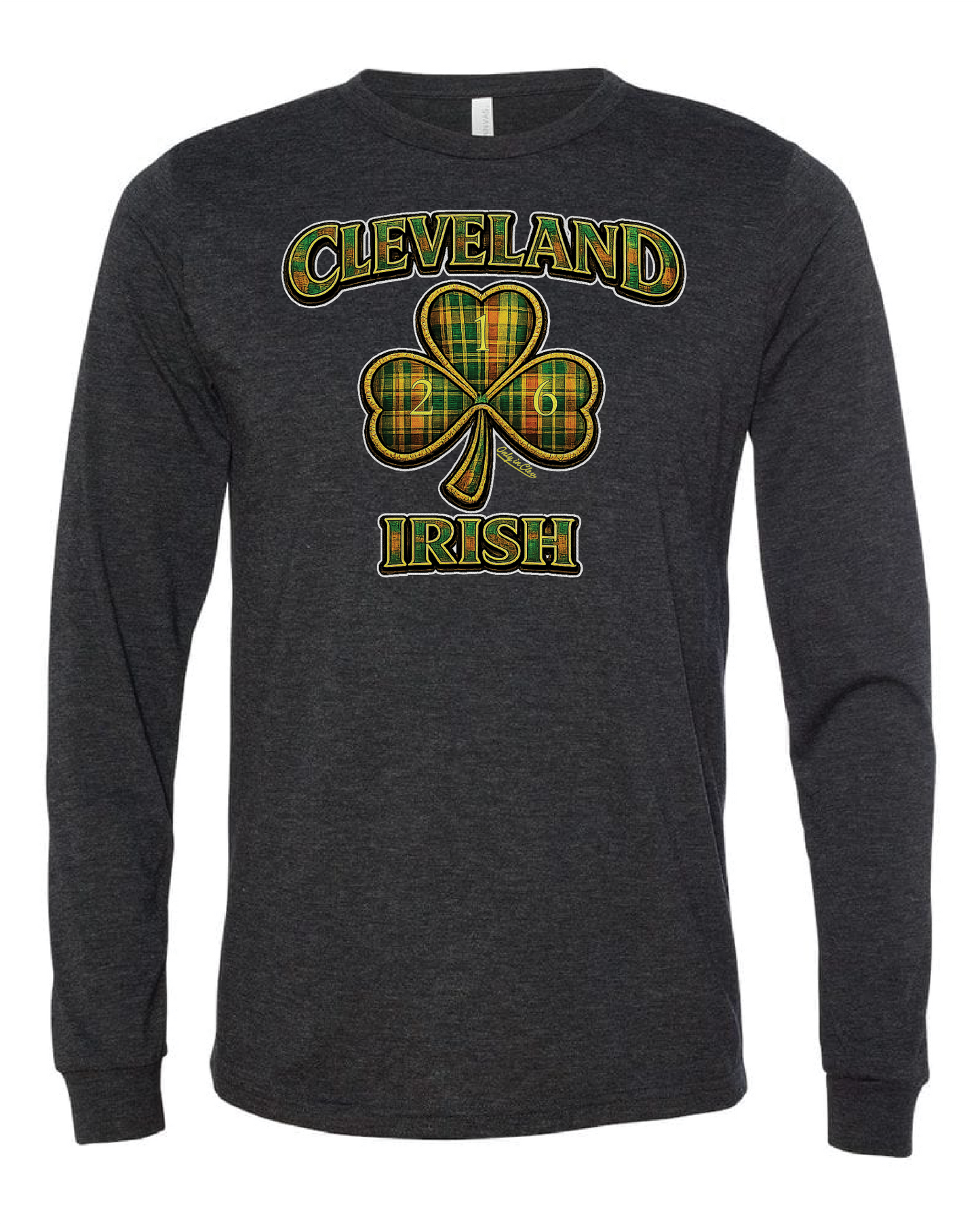 Cleveland  Irish Plaid  Design on Black Only in Clev