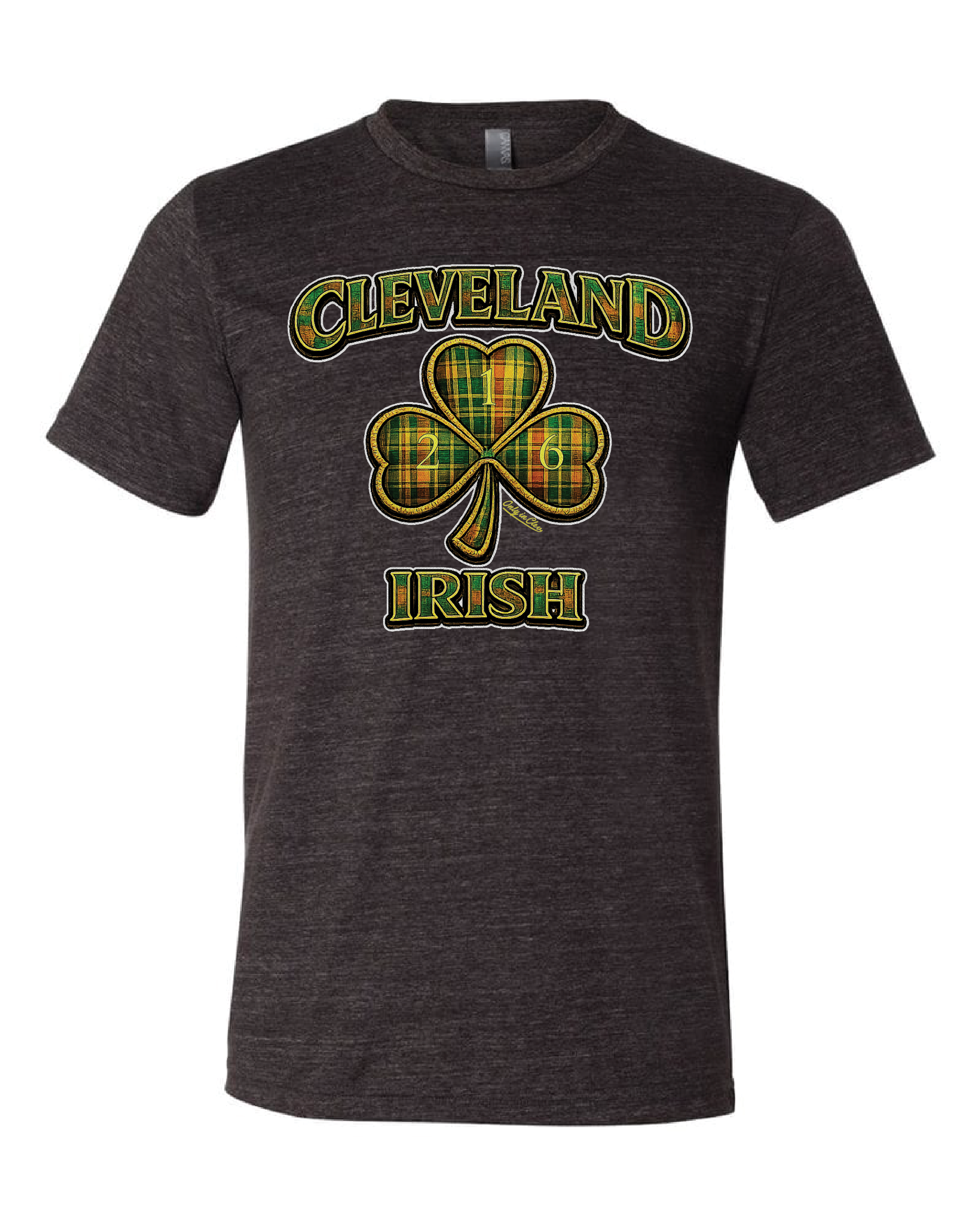 Cleveland  Irish Plaid  Design on Black Only in Clev